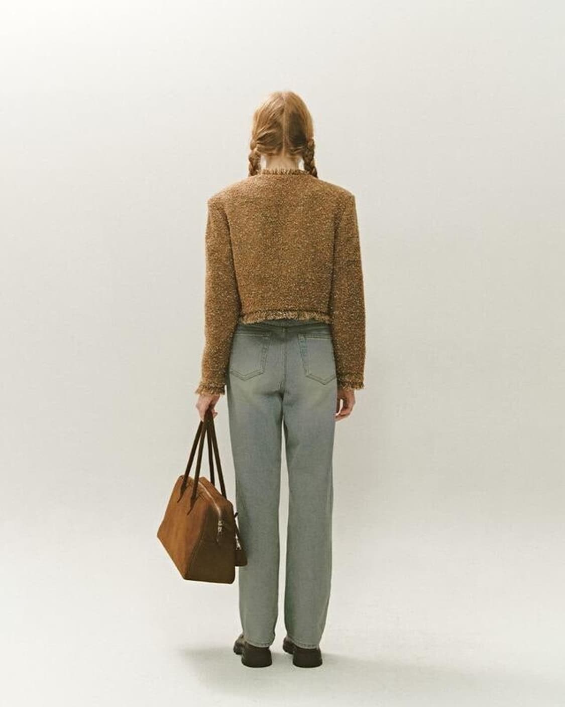 누아르나인 프린지 트위드 울 누빔 자켓 상품이미지2