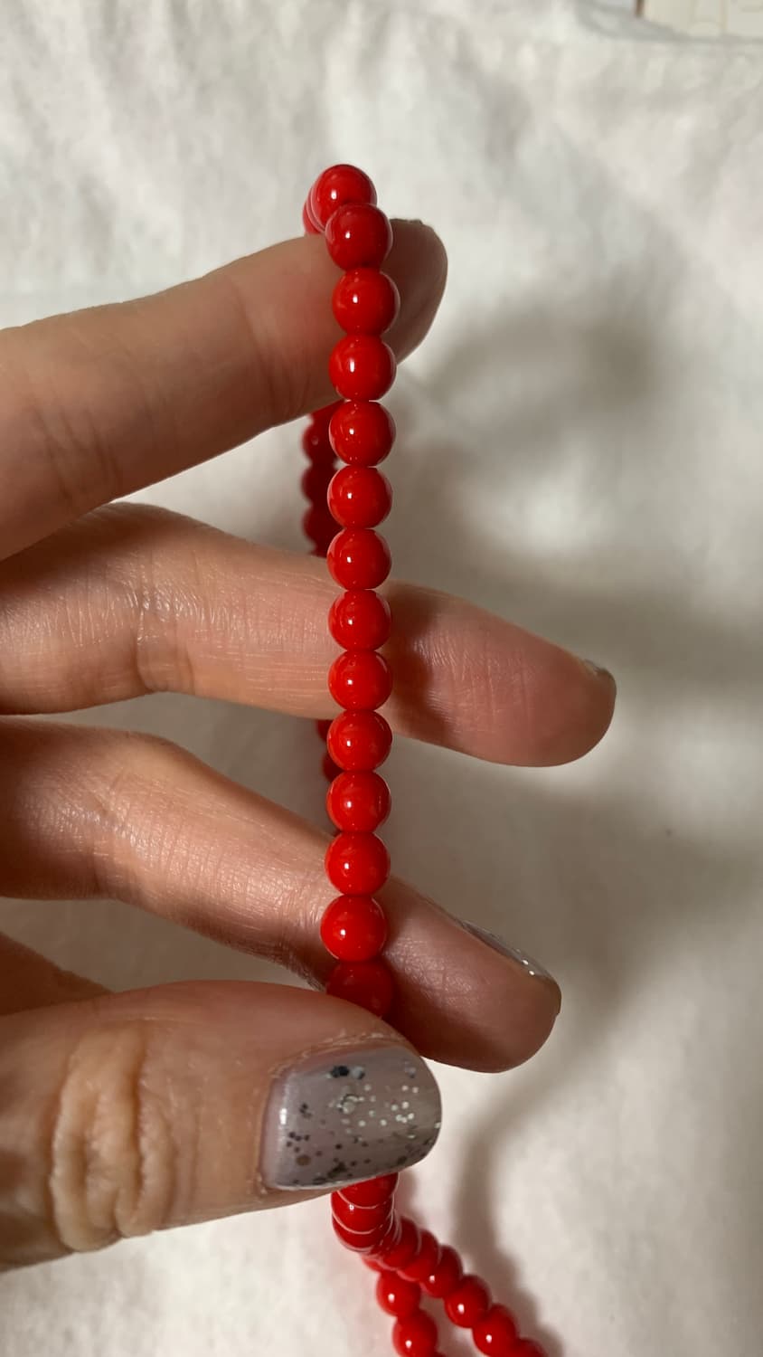 6미리 레드볼목걸이 상품이미지6