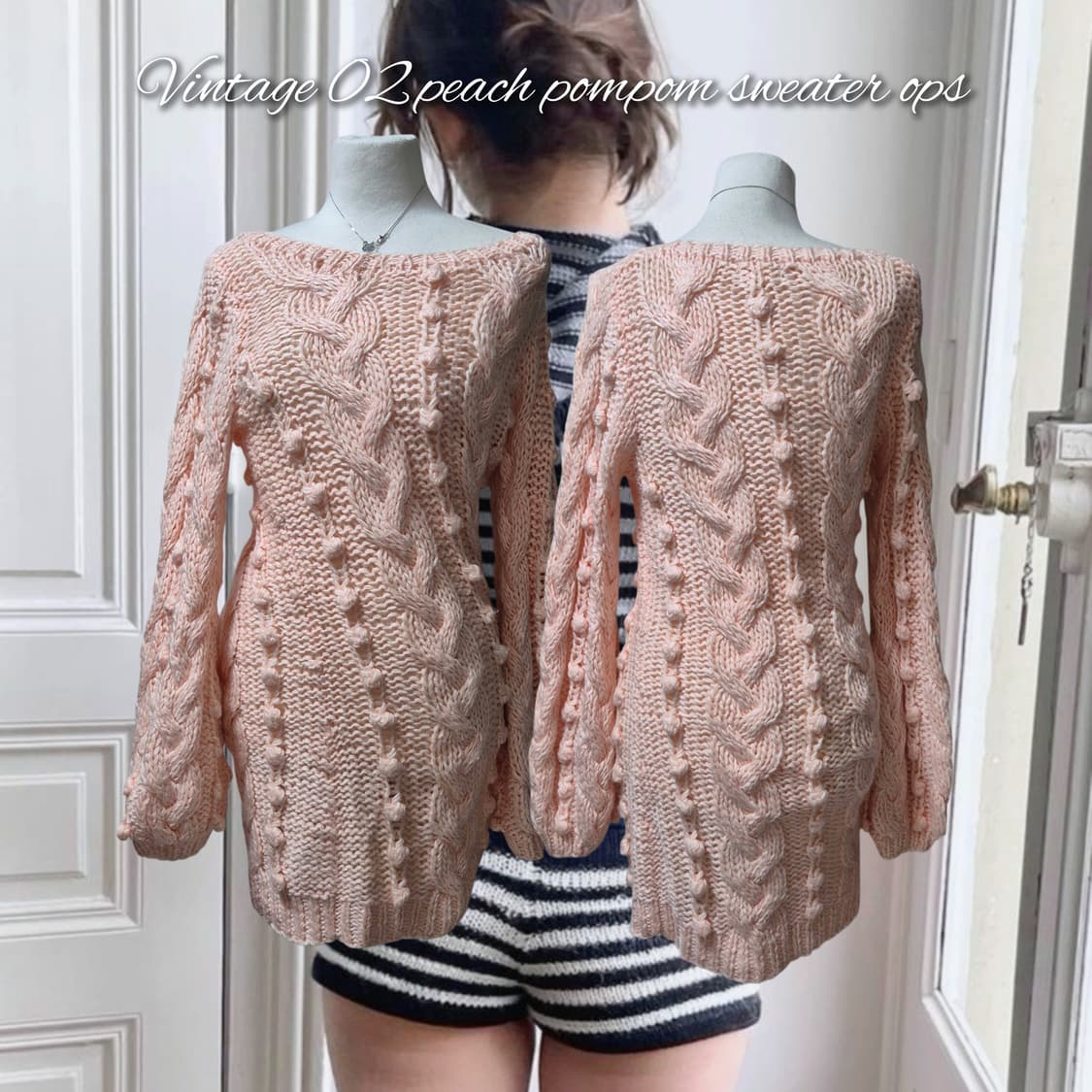 Vintage 02 peach pompom sweater ops 상품이미지1