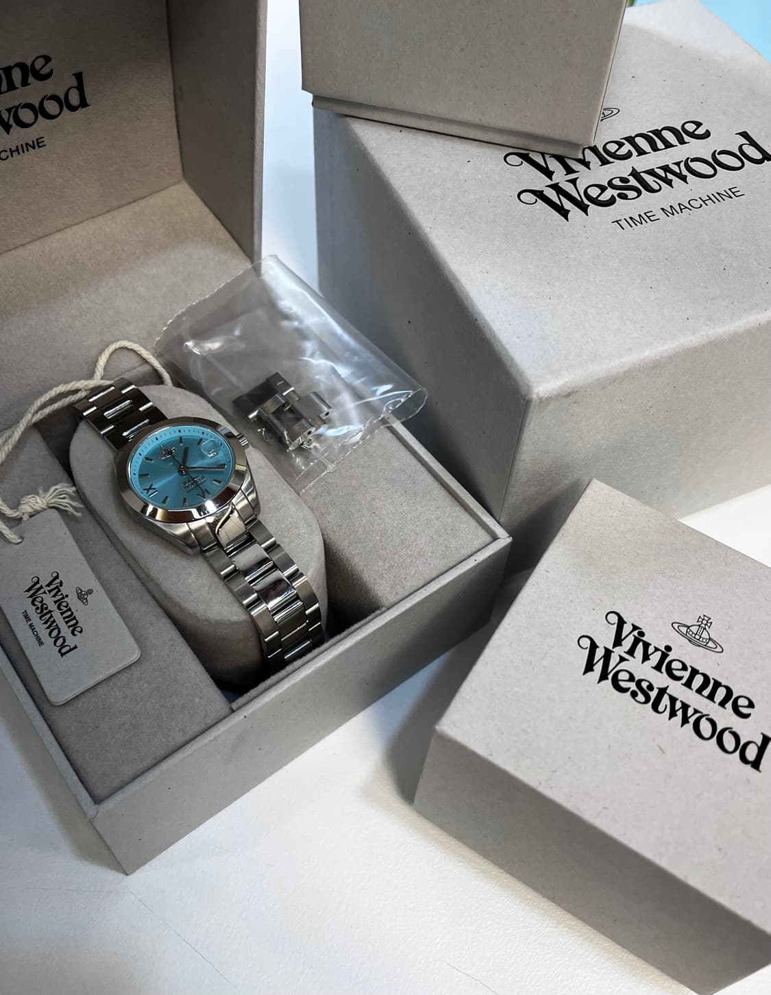 풀박)비비안웨스트우드VV292TQSL블루메탈시계 /새상품급 /급처 상품이미지2