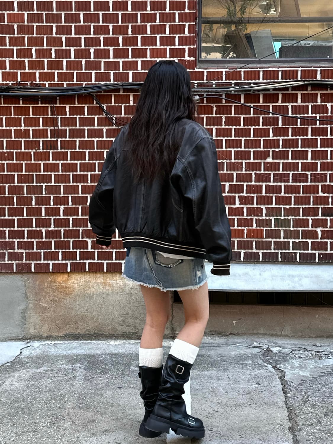 CARLO PALAZZI 레더 봄버자켓 히스테릭 롱슬리브 돌체 스커트 상품이미지3