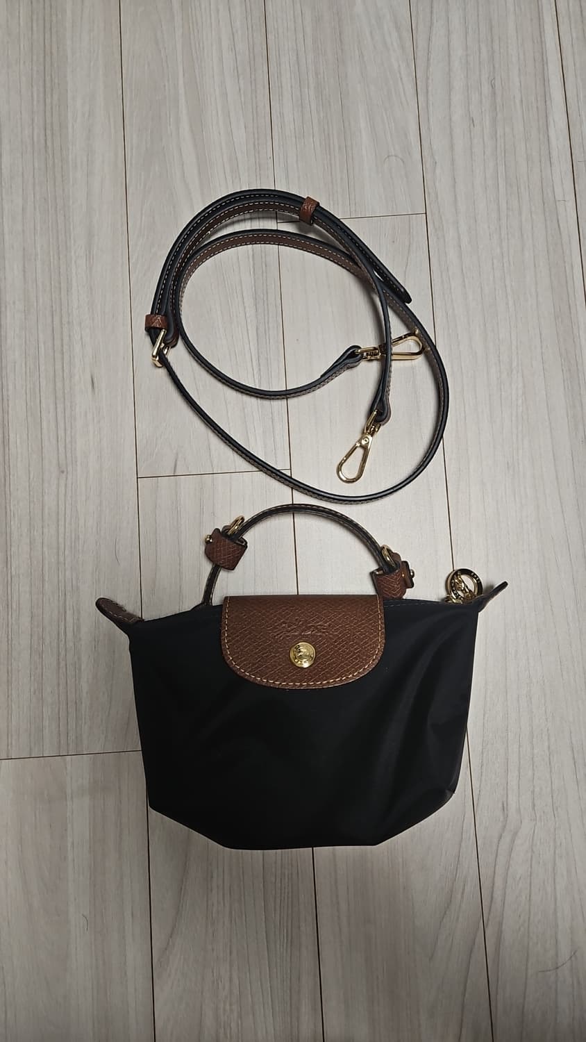 롱샴 미니 토트백 블랙(상태 아주 좋음) 상품이미지1