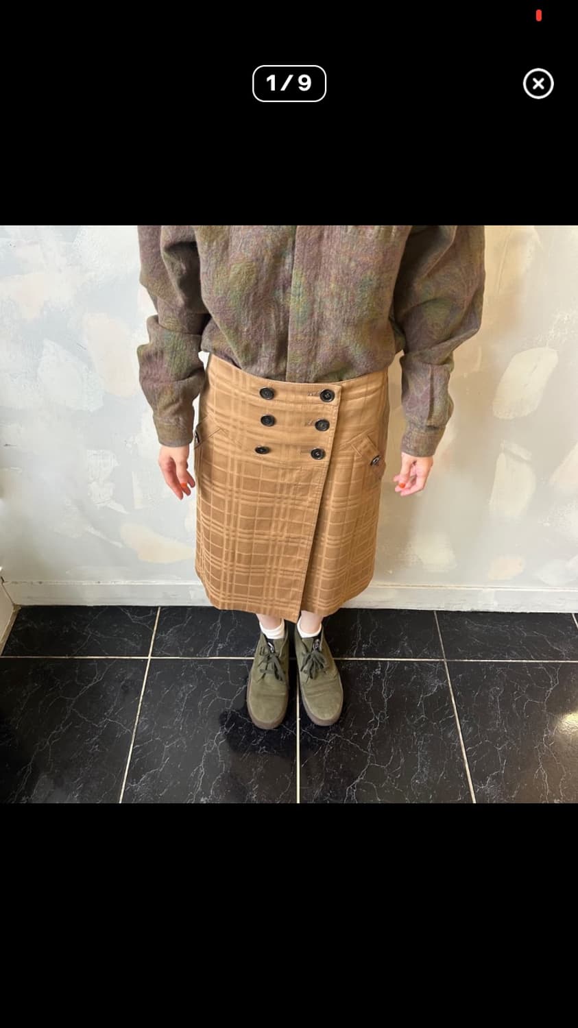 버버리 노바체크 더블 스커트 상품이미지1