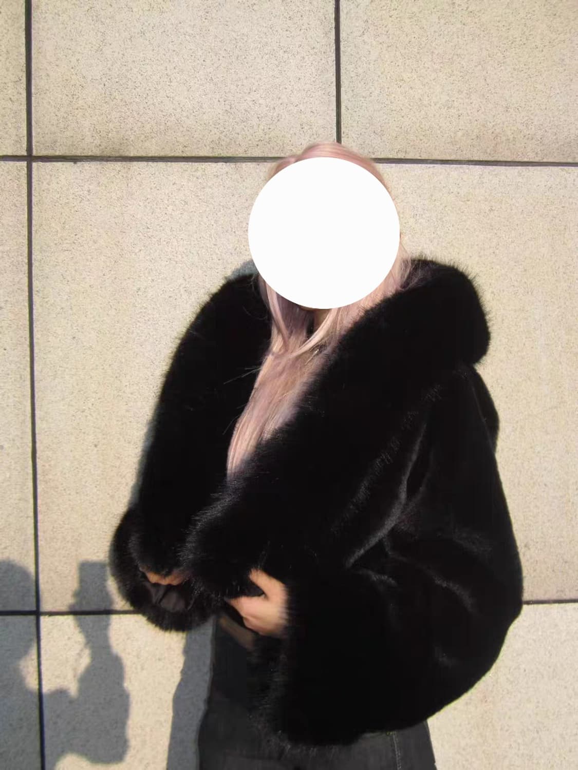 새상품) 해외브랜드 퍼 후드 자켓 블랙 상품이미지8