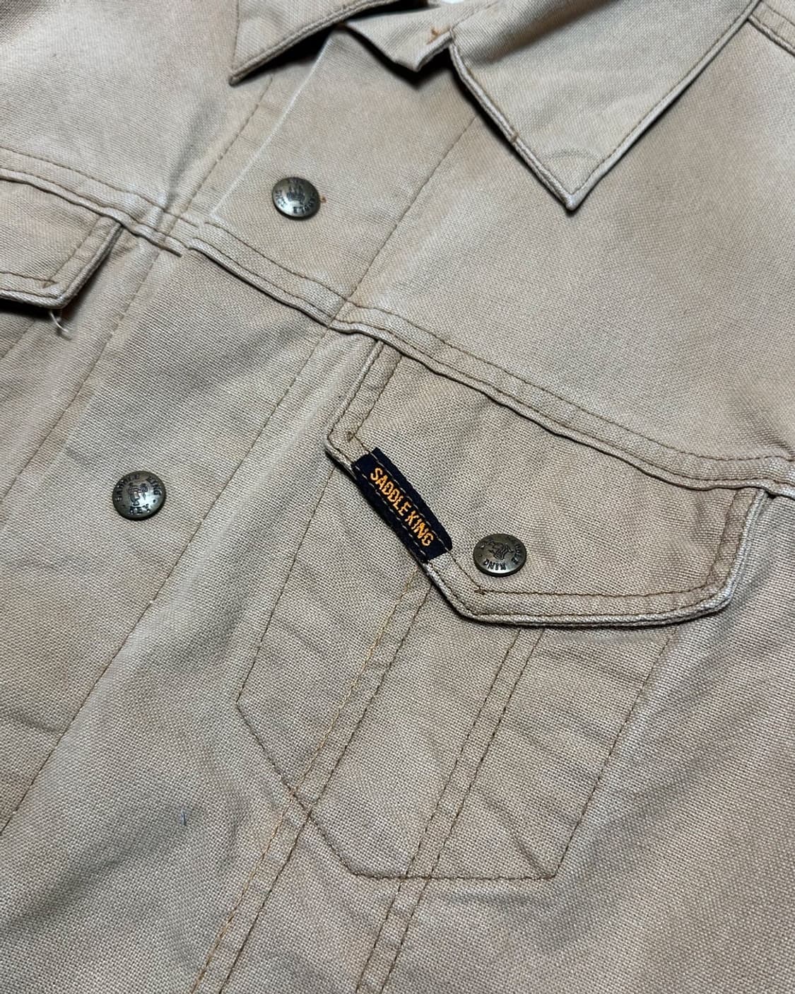 80-90s 페이드 코튼 트러커 자켓 made in usa 상품이미지4