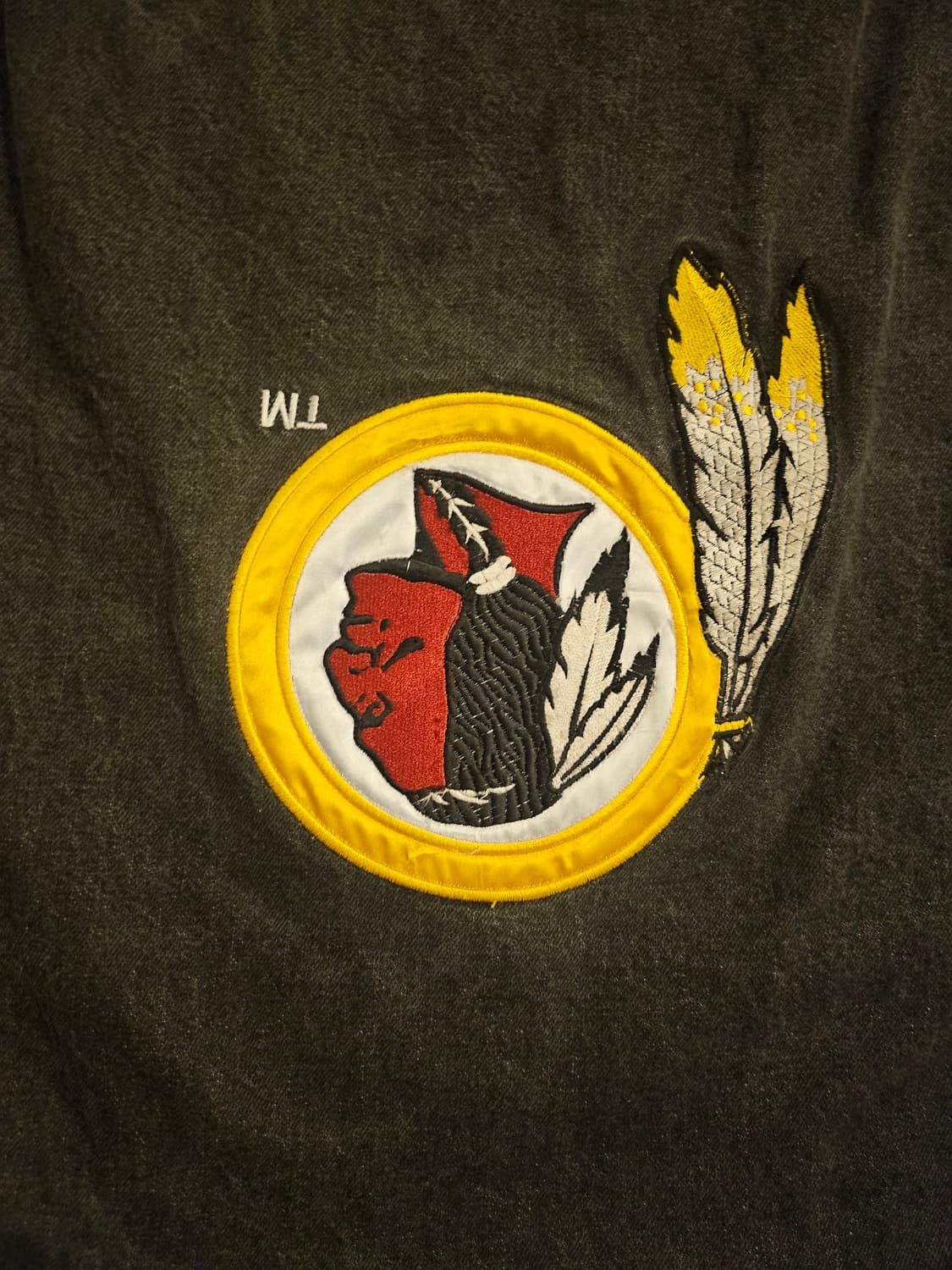 [2XL] 90s 빈티지 NFL 워싱턴 레드스킨스 데님 배색 바시티 자켓 상품이미지3