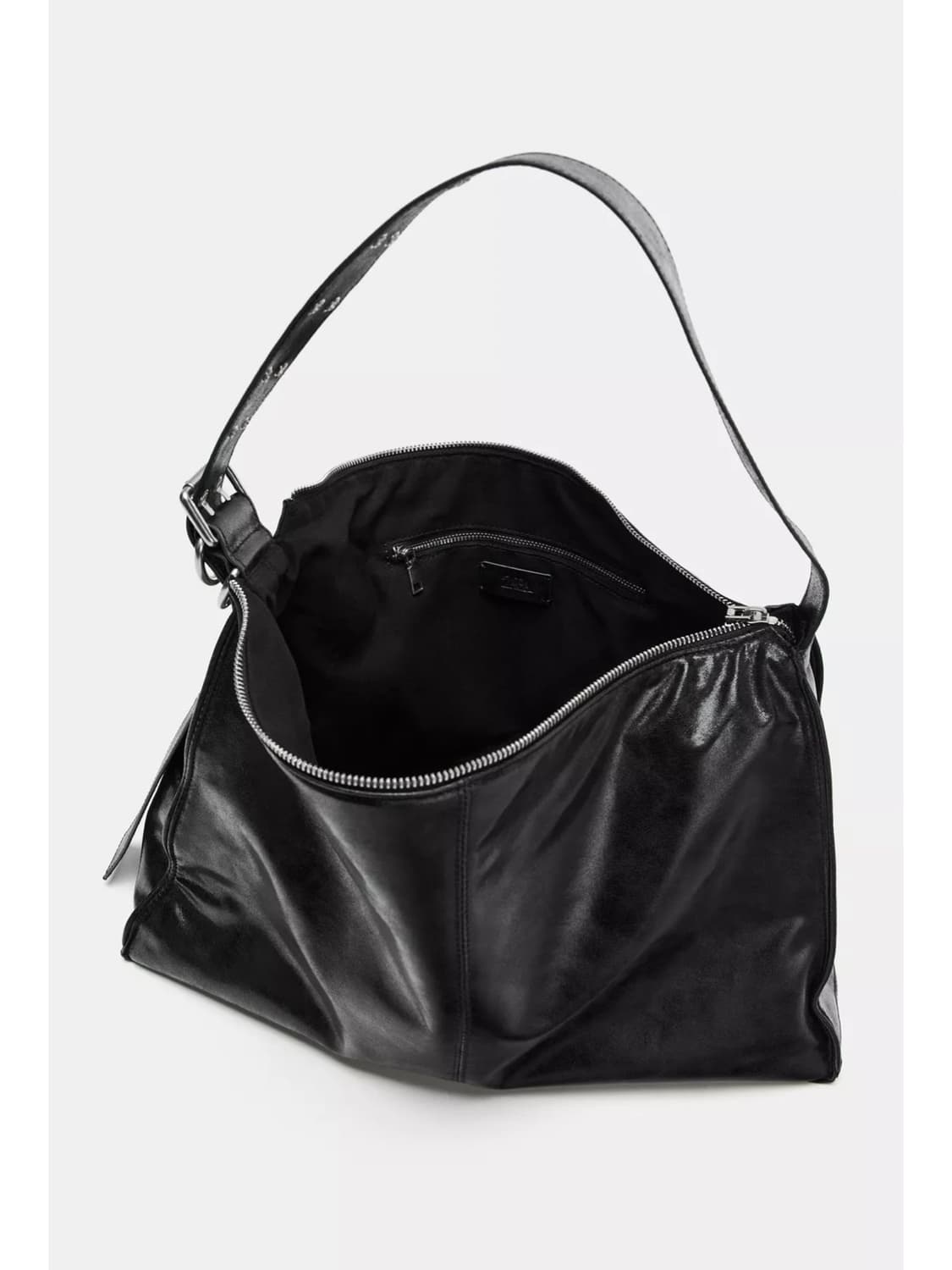 자라 메탈 아일렛 맥시 버킷백 레더 버튼 보부상 상품이미지4