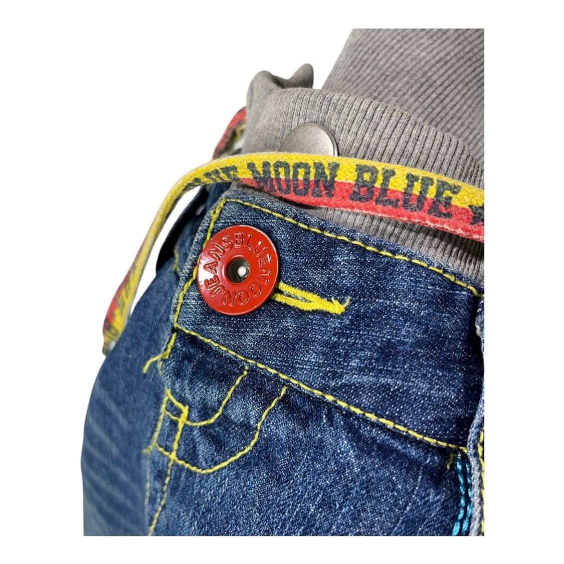 [MOON BLUE] 문블루 재팬 하프 스웻 데님팬츠 상품이미지4