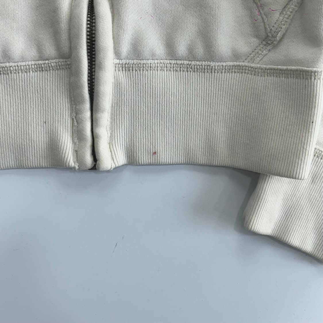 Abercrombie 아베크롬비 네이비 사이드로고 아이보리 후드집업 상품이미지7