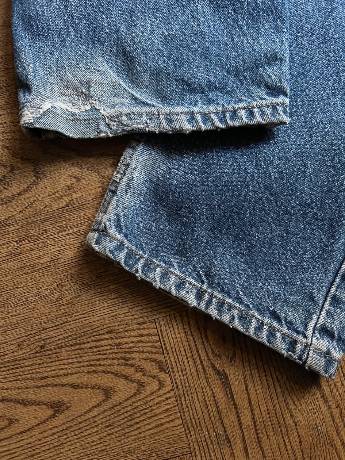 [34]리바이스 505 빈티지 데미지드 워싱 데님 팬츠 상품이미지6
