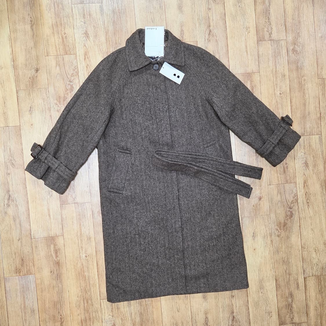 에디션비X룩캐스트(LOOKCAST) 헤링본 울코트 66-77 새상품 상품이미지5