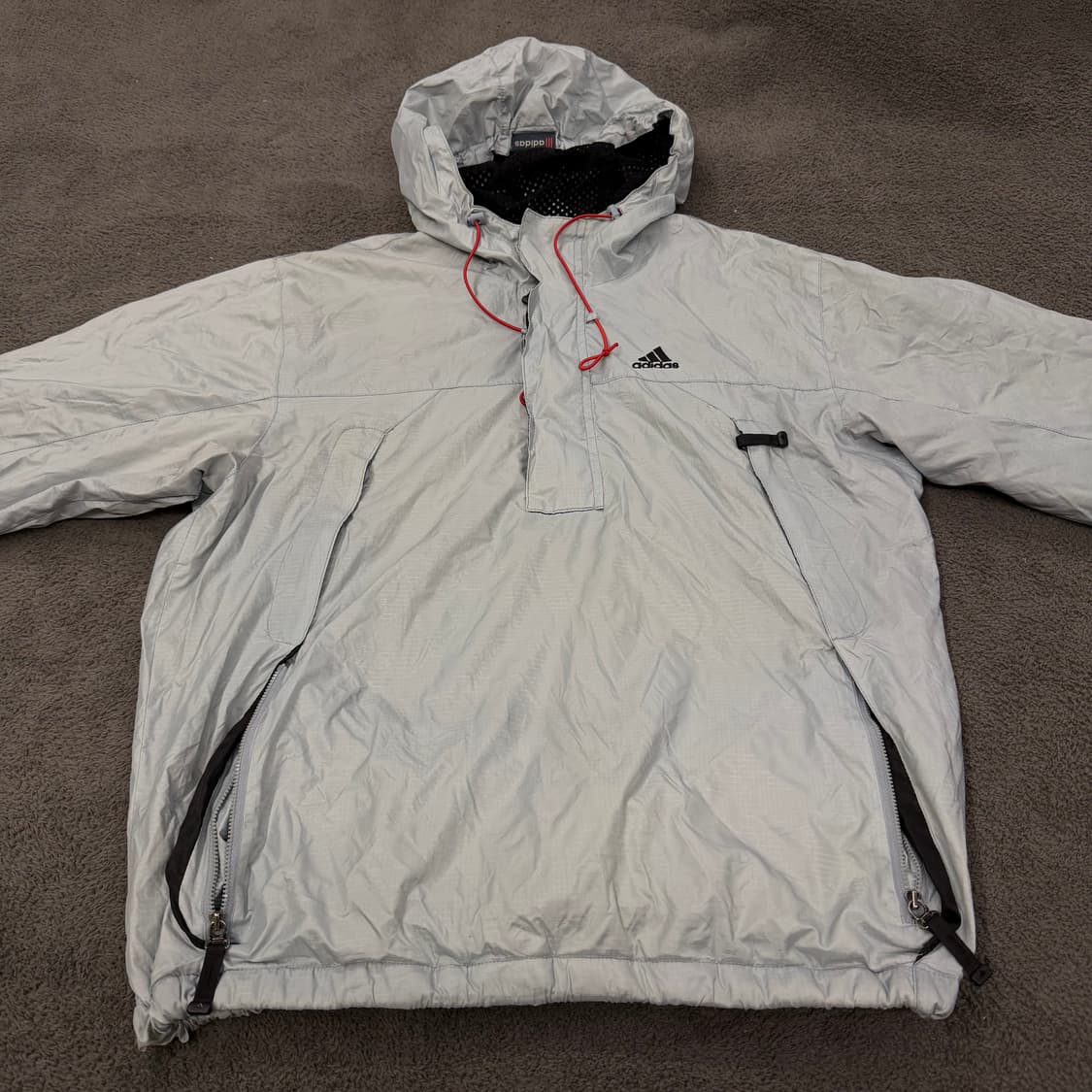 [정품/95] 00s 아디다스 올드스쿨 아노락 바람막이 자켓 상품이미지3