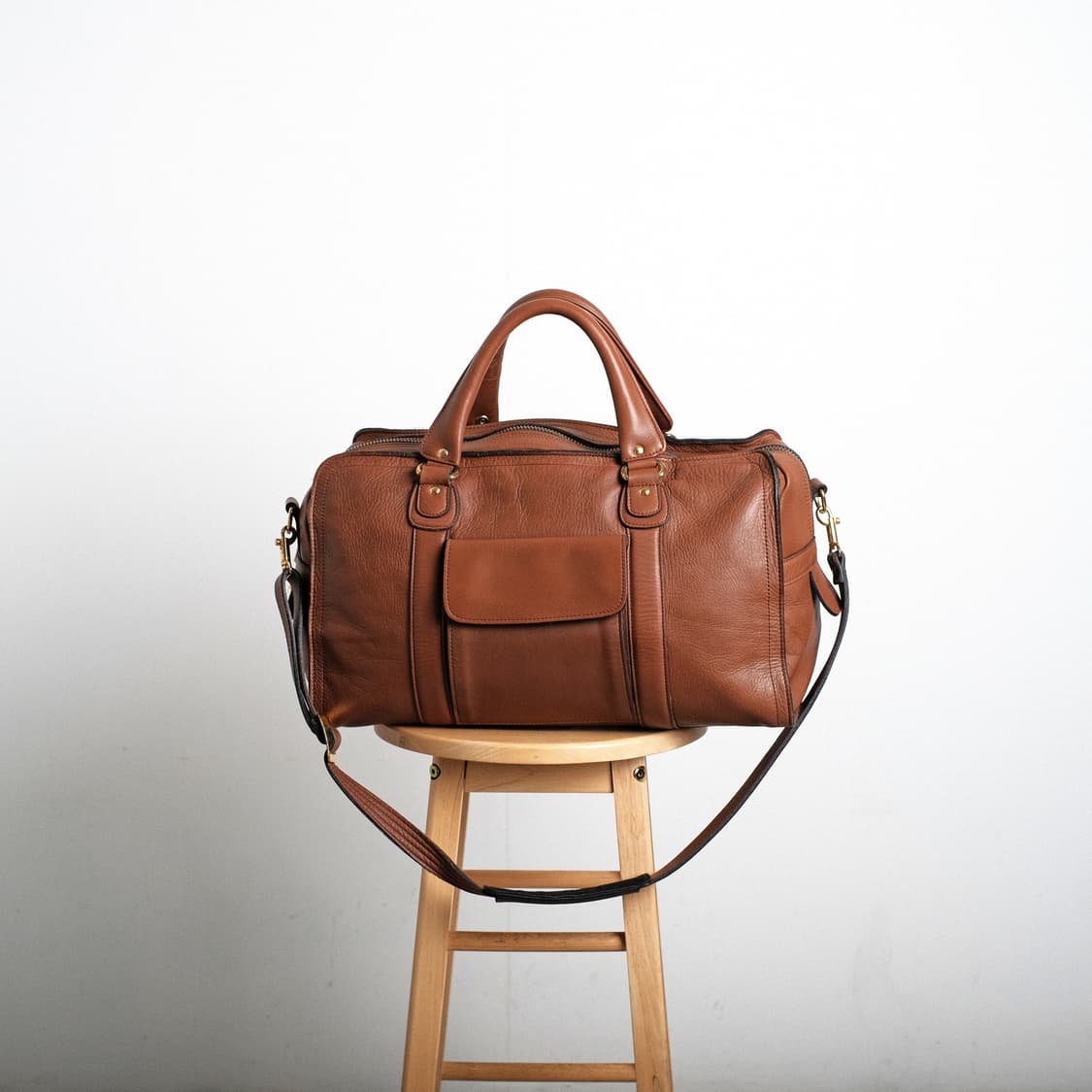 요시다 포터 바론 브라운 레더 투웨이 보스턴백 상품이미지5