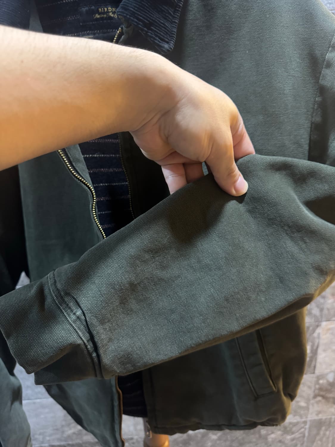 버드노트 파이브 덕 저켓 카키 42 상품이미지5