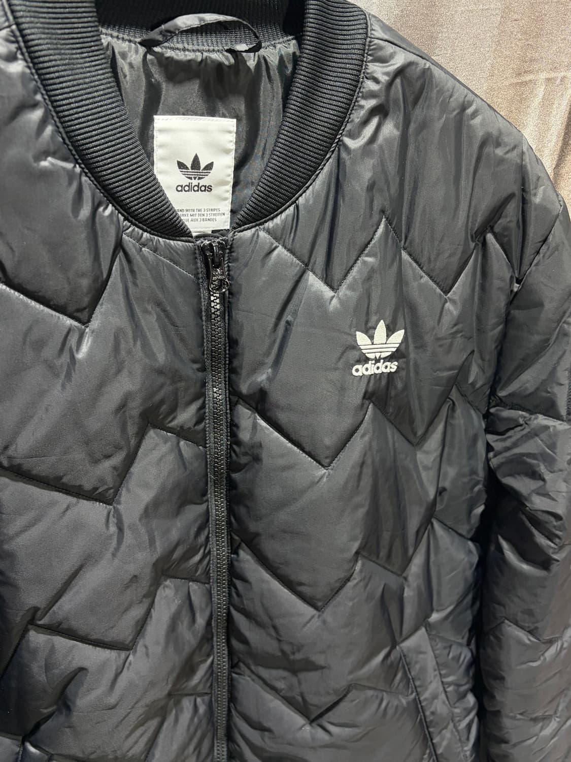 3XL 아디다스 파이어버드 퀼팅 블랙 블루종 상품이미지4