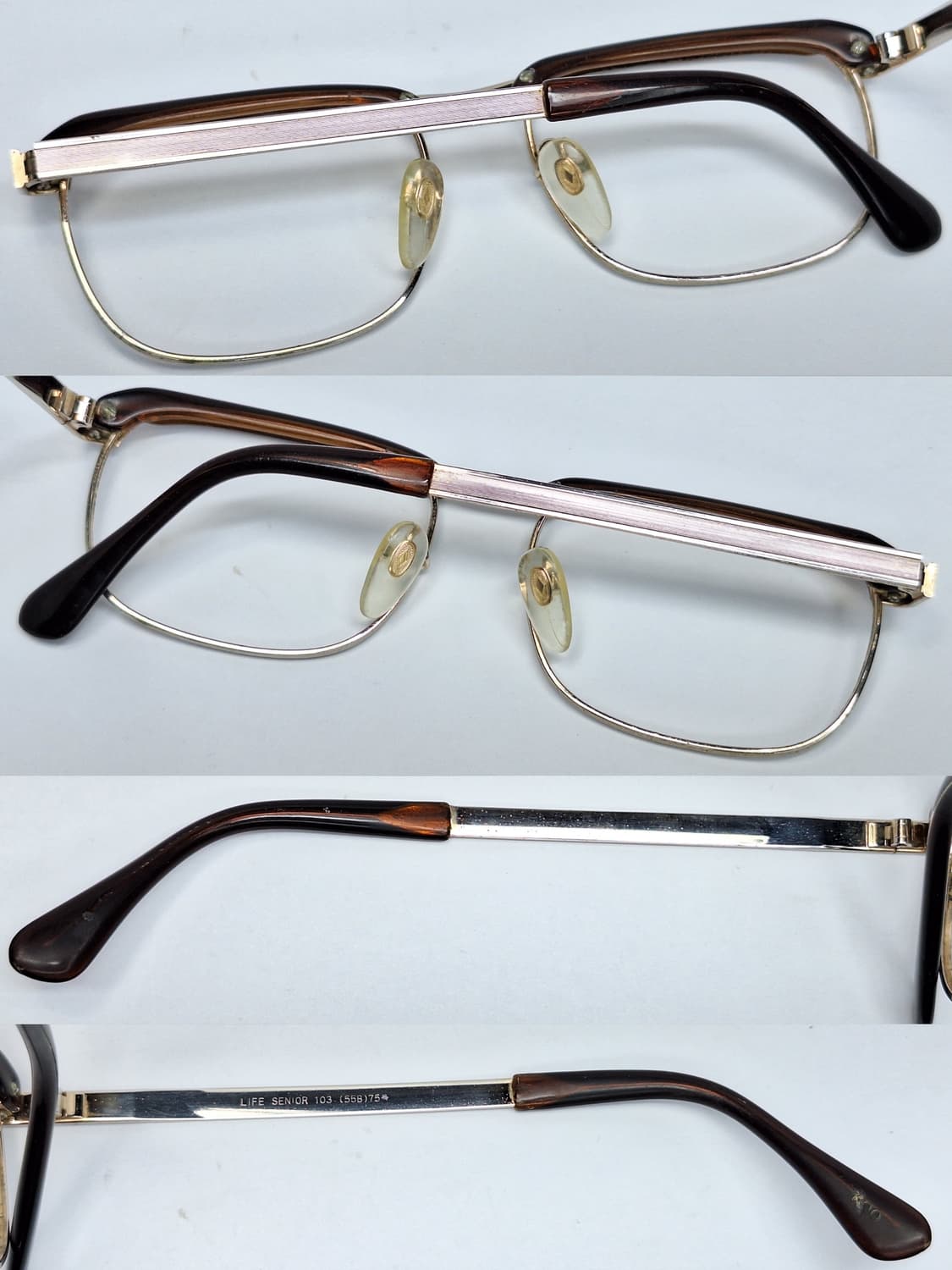 80s 일본 빈티지 장인 수제 하금테 안경테 LIFE SENIOR 103 상품이미지2