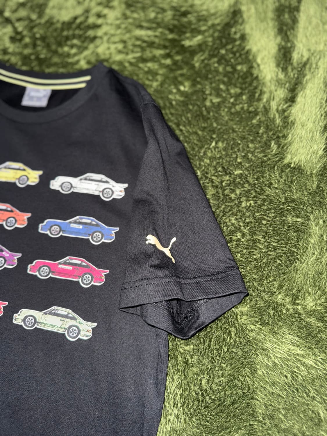 [M] 푸마 X 포르쉐 레거시 아카이브 프린트 티셔츠 블랙 상품이미지4
