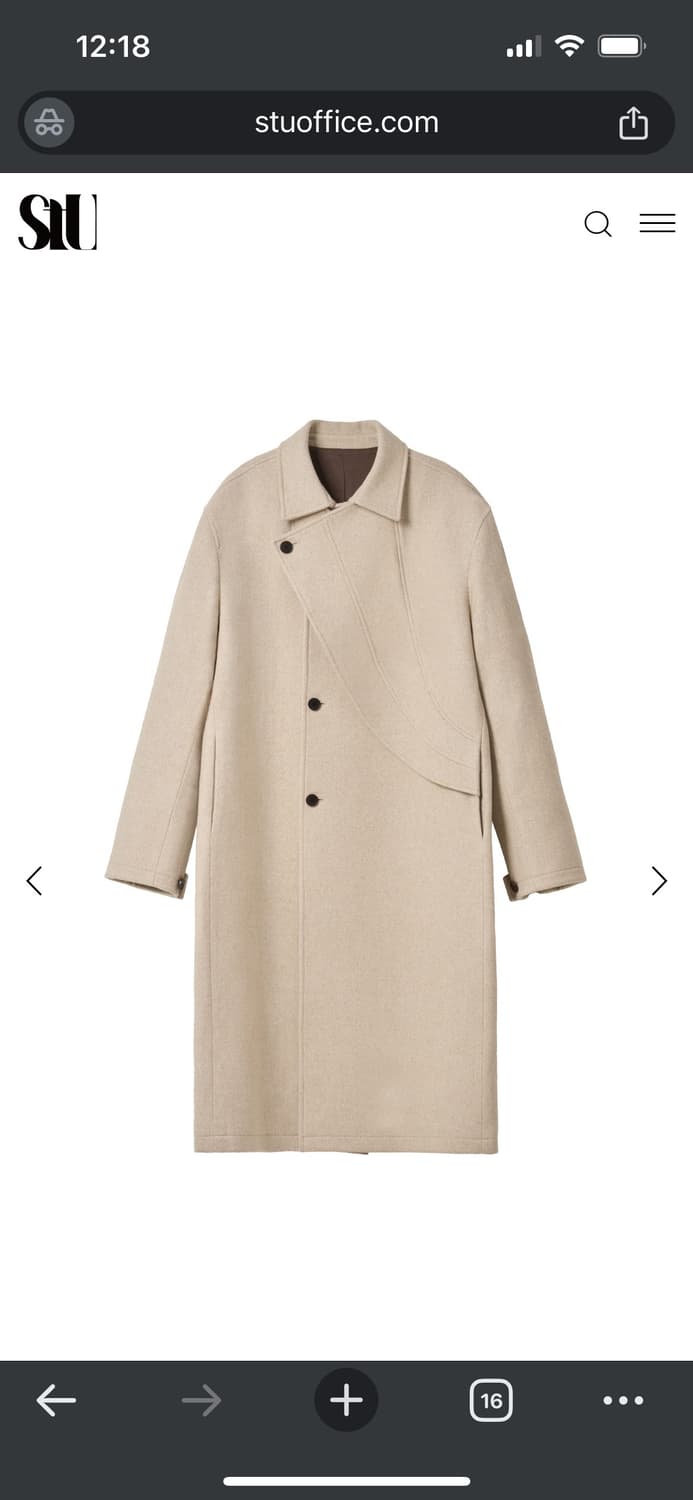 Stu LAYERED LAPEL COAT / 레이어드 라펠 코트 에스티유 상품이미지3