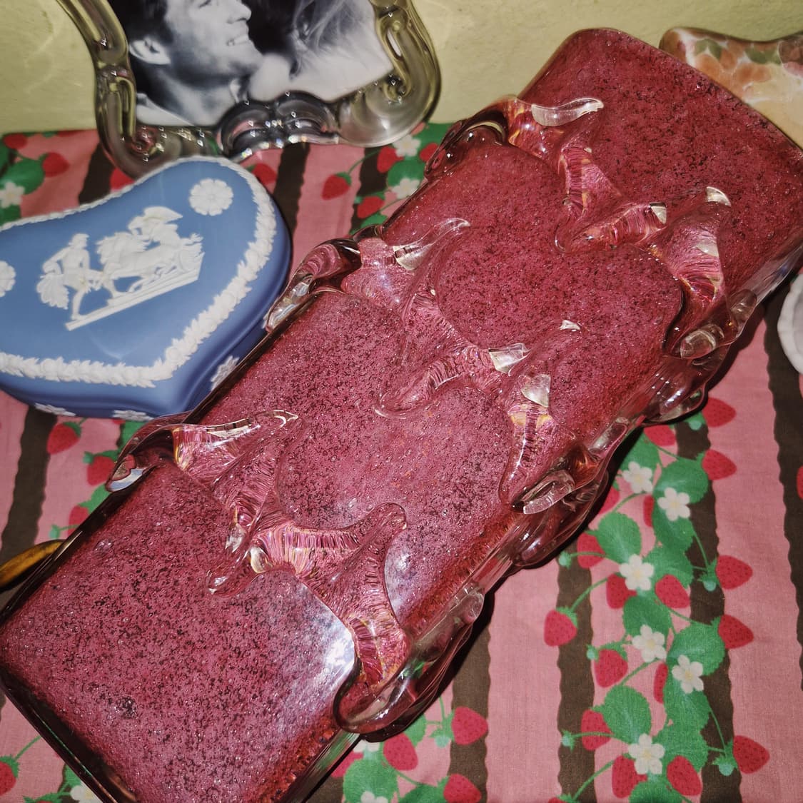 60s 이와타 핸드블로운 핑크 스퀘어 멜팅 조명 상품이미지10