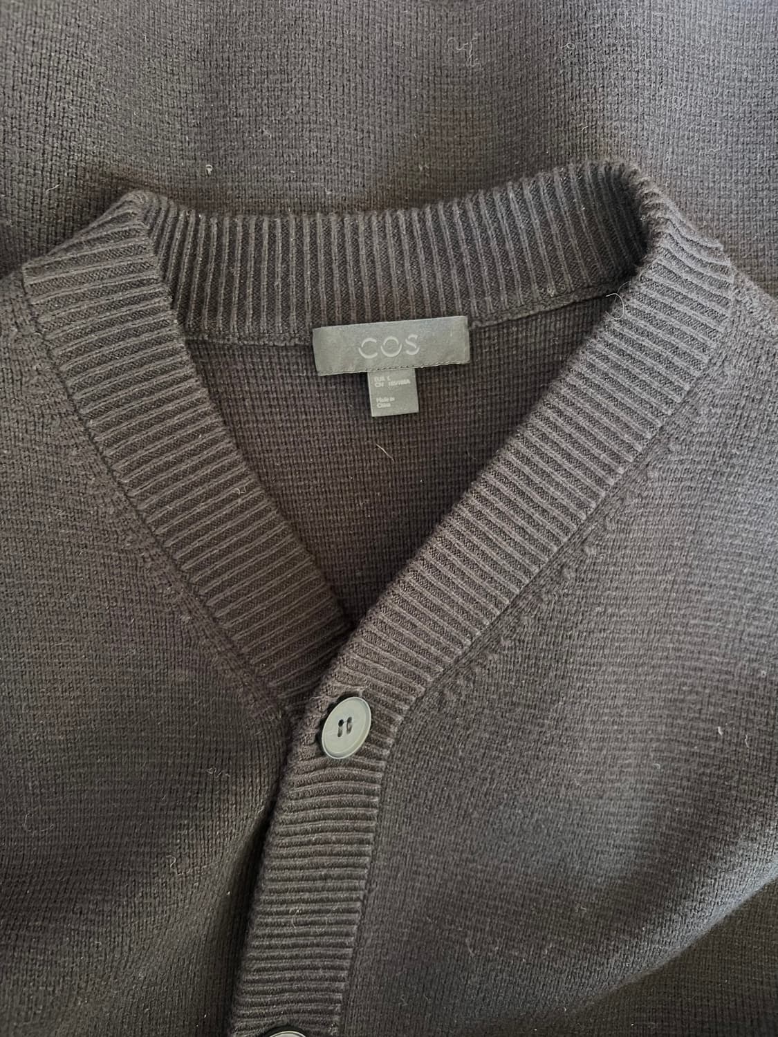 코스 COS 남성 블랙 울혼방가디건 
 상품이미지3