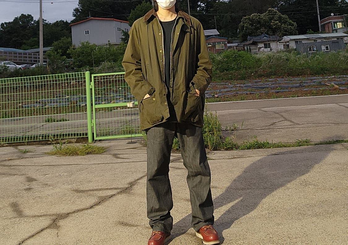 90년대 바버 뷰포트 자켓 올리브 내피포함 XL 상품이미지4