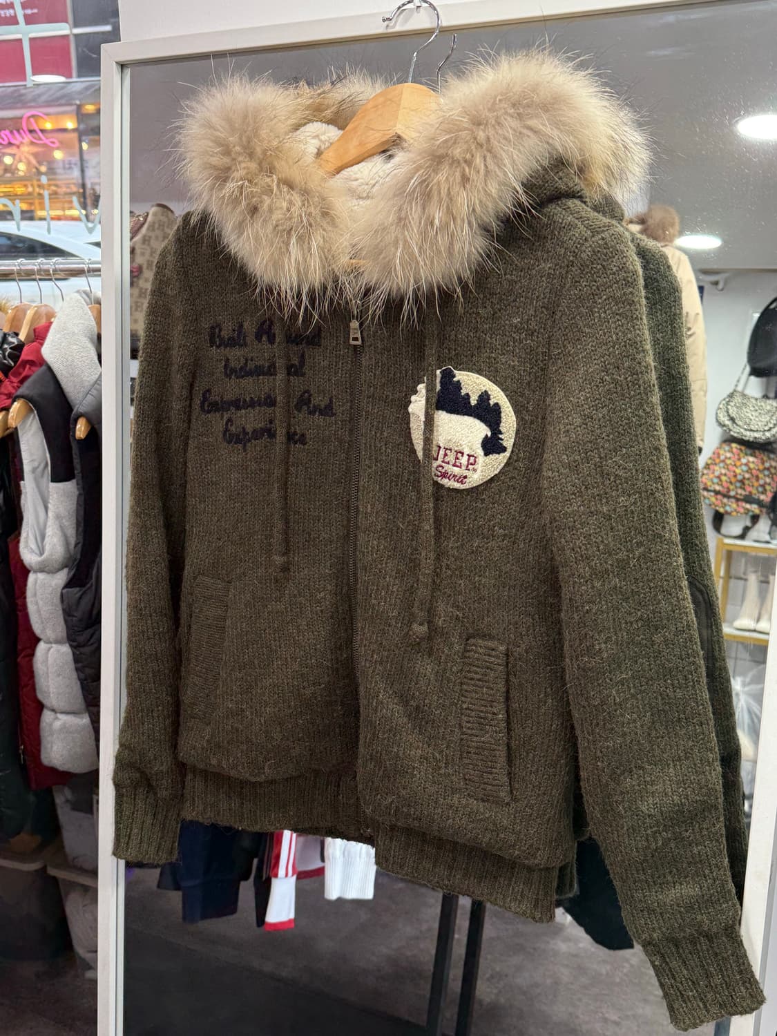 지프 니트 후드집업 상품이미지2