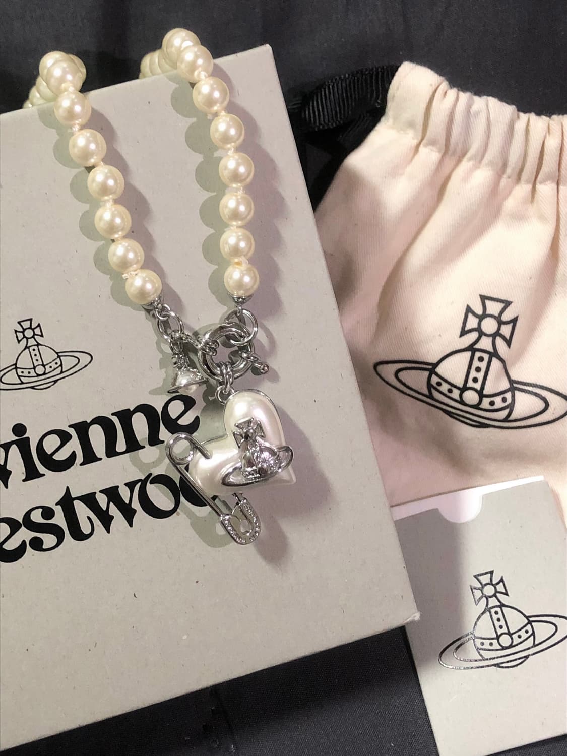 비비안웨스트우드 오리에타 하트 진주 펄 목걸이 상품이미지1