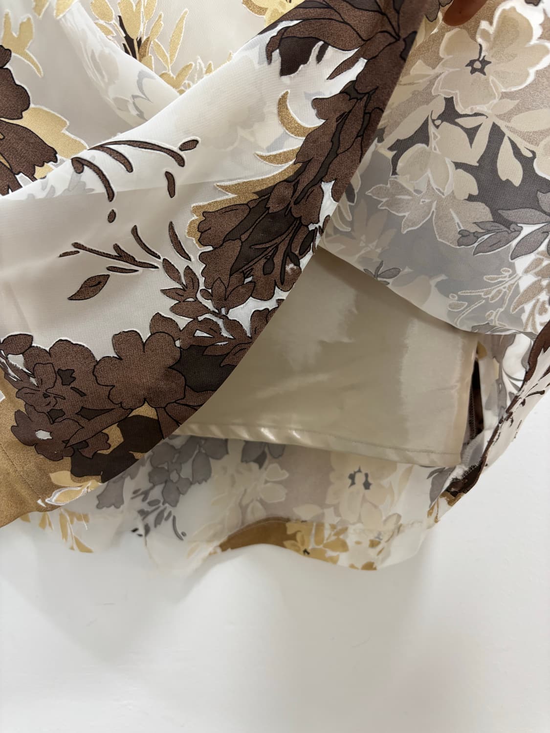 Ensuite 일본 빈티지 쉬폰 플라워패턴 스커트 치마 상품이미지4