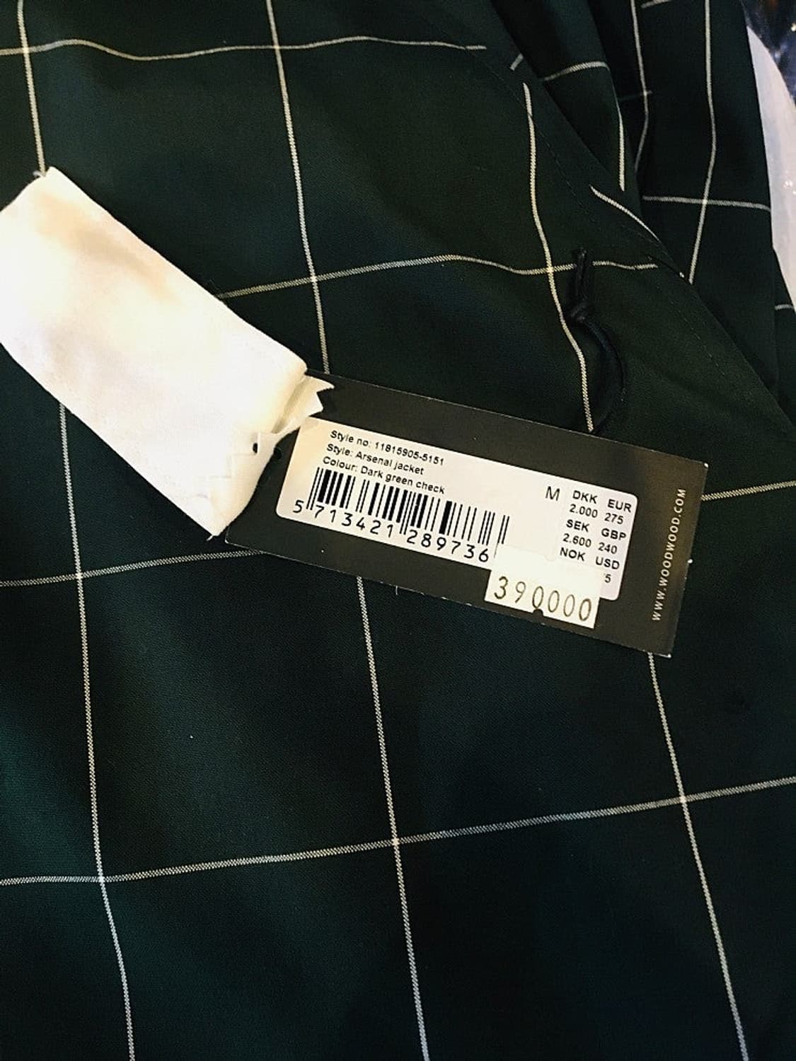 WOODWOOD / 우드우드 아스널 다크그린 체크자켓 /M 상품이미지5