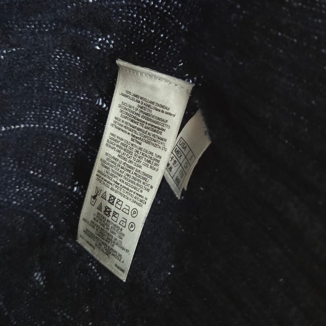 브룩스브라더스 램스울 케이블 니트 네이비 S 상품이미지4