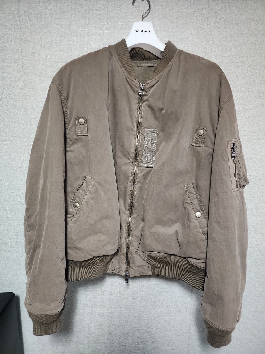 [XL] 아트이프액츠 가먼트 다이드 MA1 머드브라운 상품이미지4