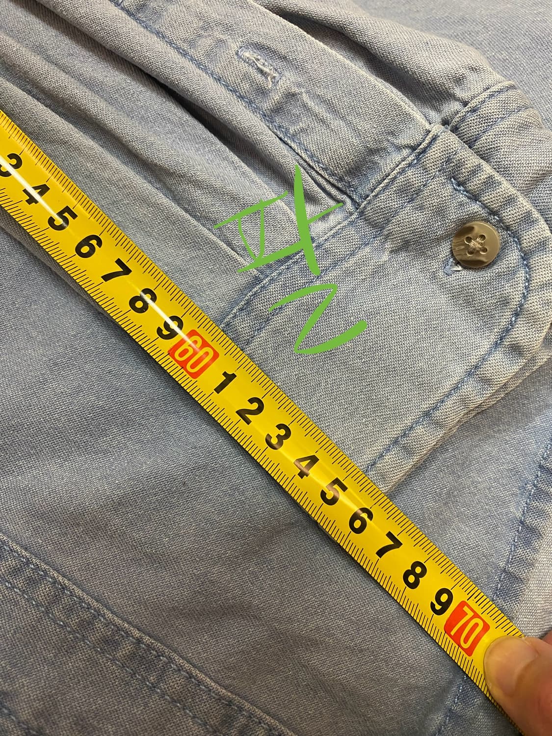 랭글러 wrangler 데님 셔츠 웨스턴 샴브레이 셔츠 2xl  상품이미지3