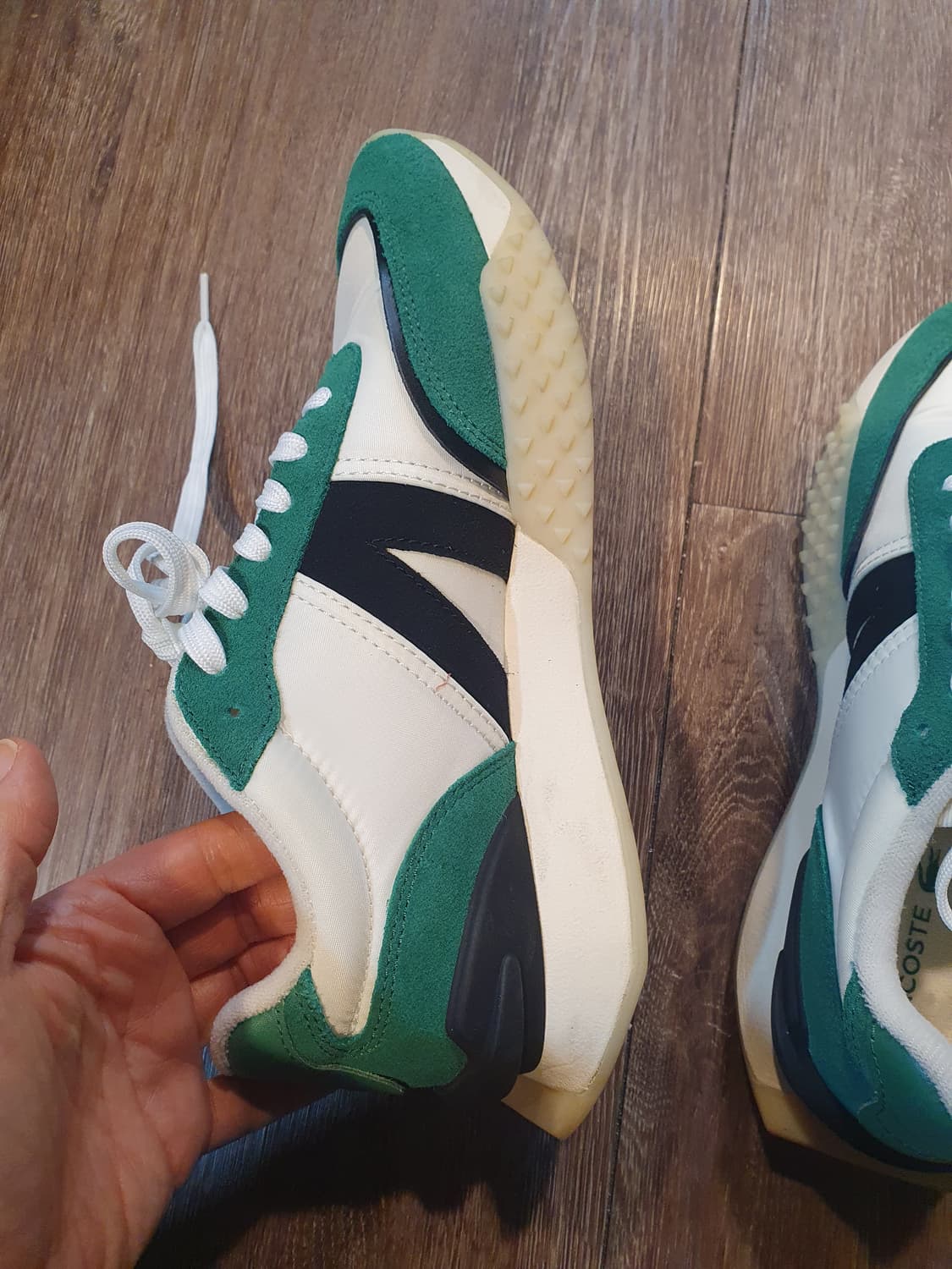 라코스테 스니커즈 그린/화이트 상품이미지3