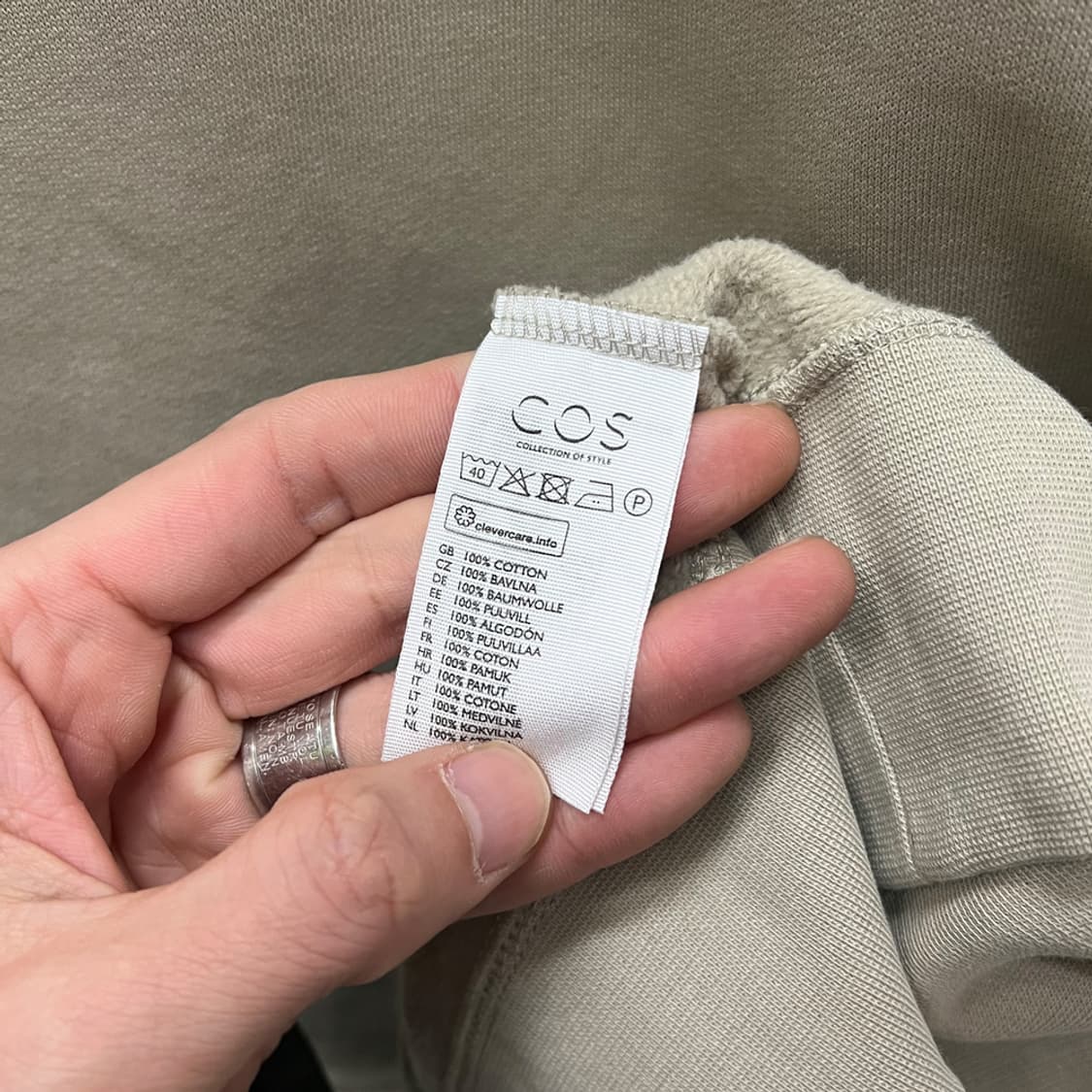 COS 코스 크루넷 스웻 맨투맨 XL 상품이미지4