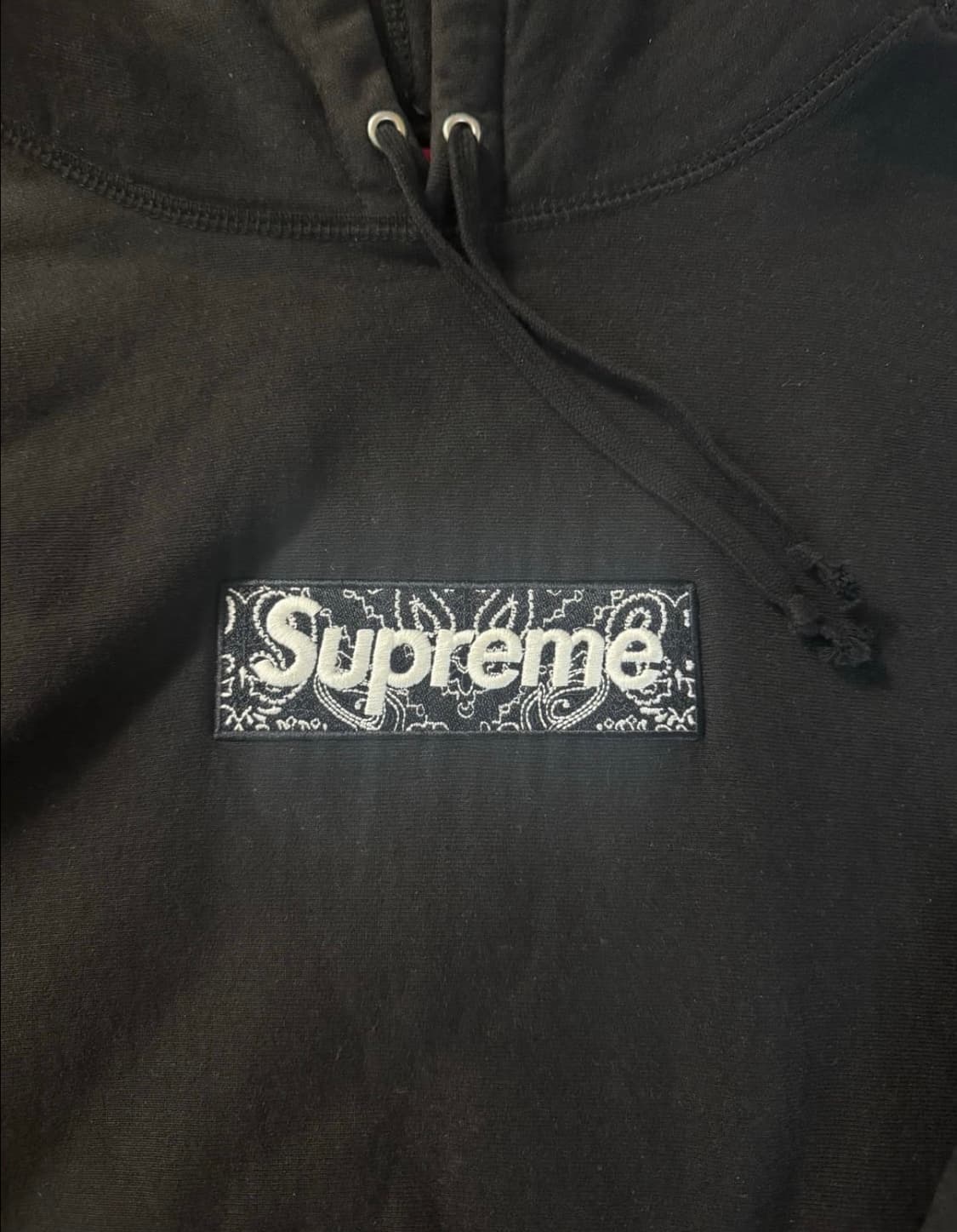 슈프림 반다나 박스로고 후드 블랙 L 상품이미지2