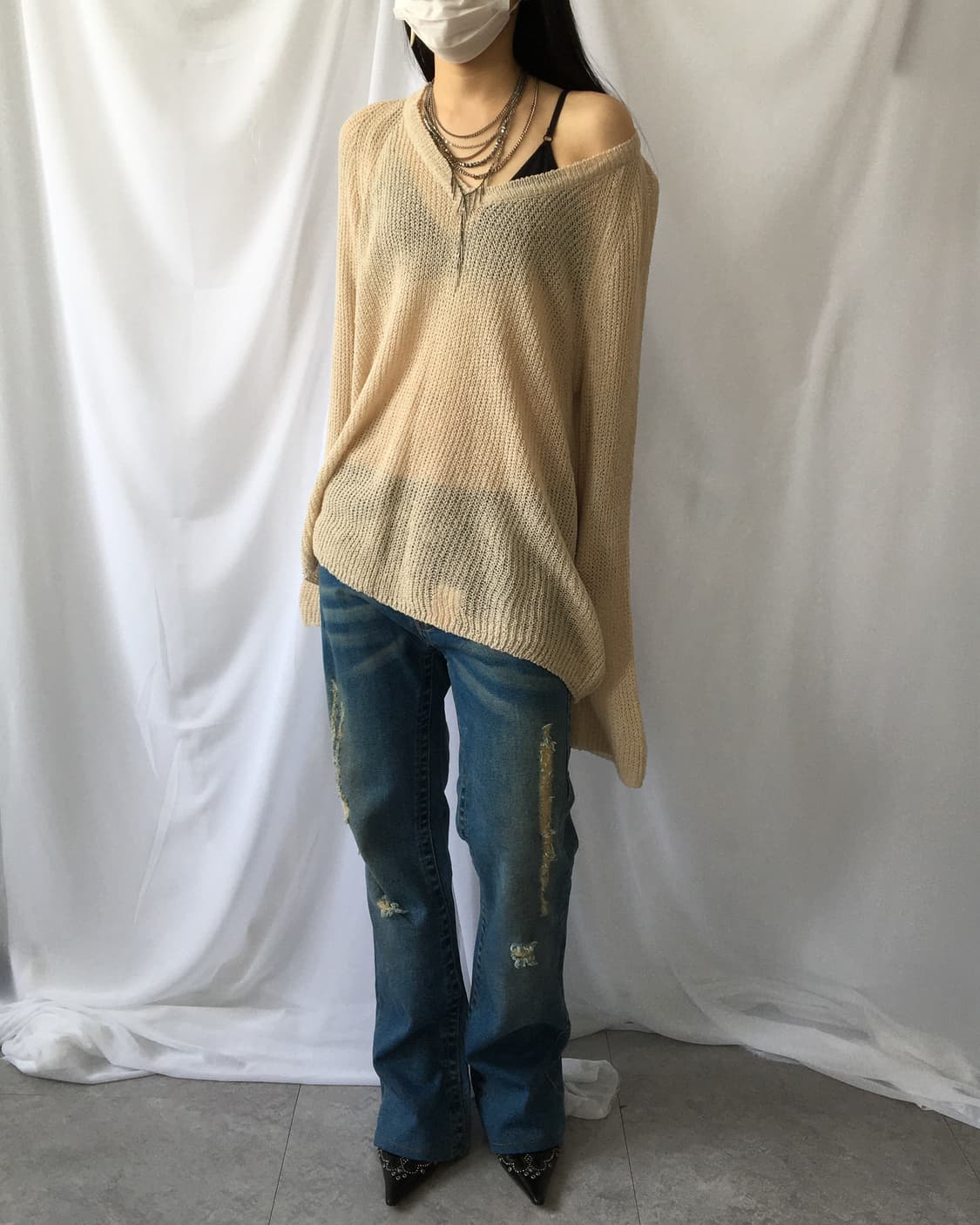 Punching knit 상품이미지1