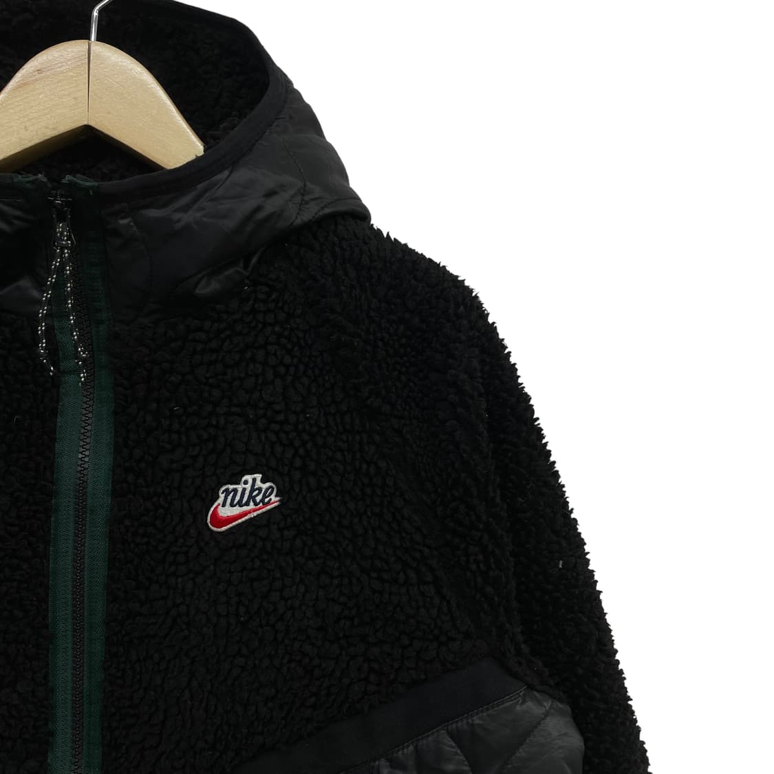 나이키 헤리티지 블랙 그린 후리스 자켓 상품이미지2