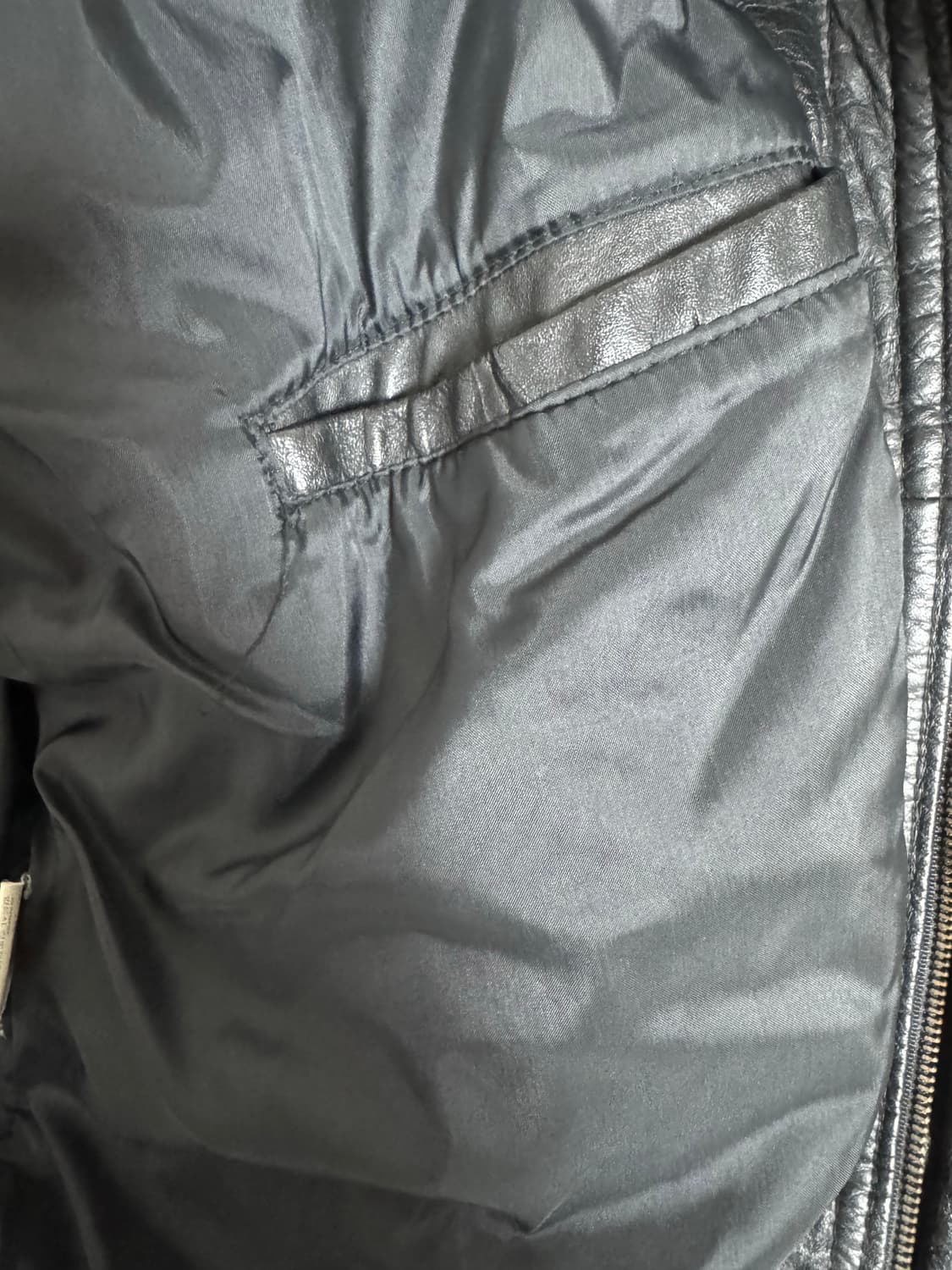 H.B. Leather 블랙 가죽 자켓 (소가죽 100) 상품이미지5