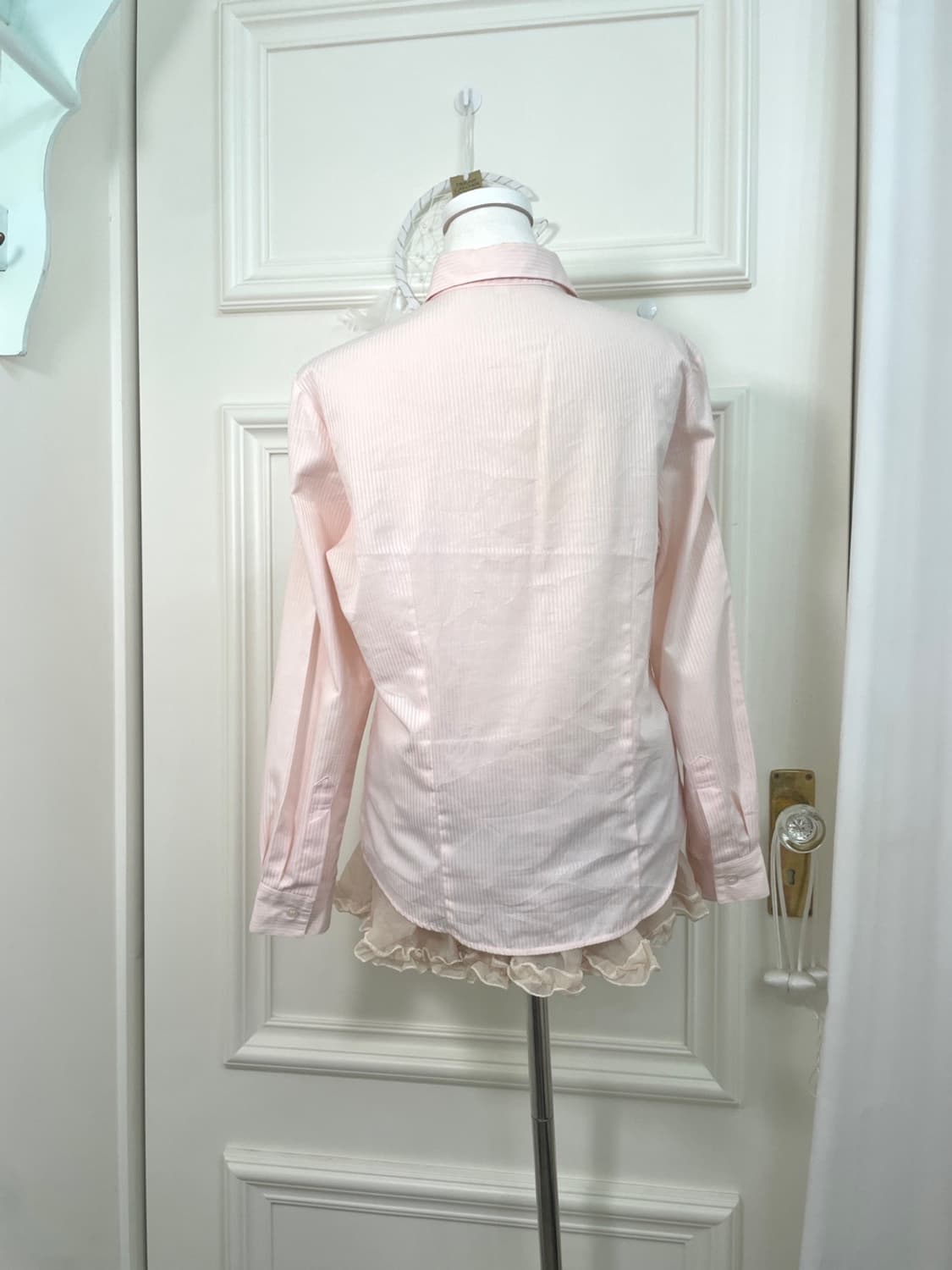 sheer pink basic line shirt 상품이미지3