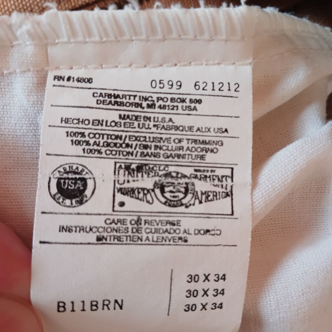 칼하트 싱글니. USA생산. 데드스탁급 상품이미지4