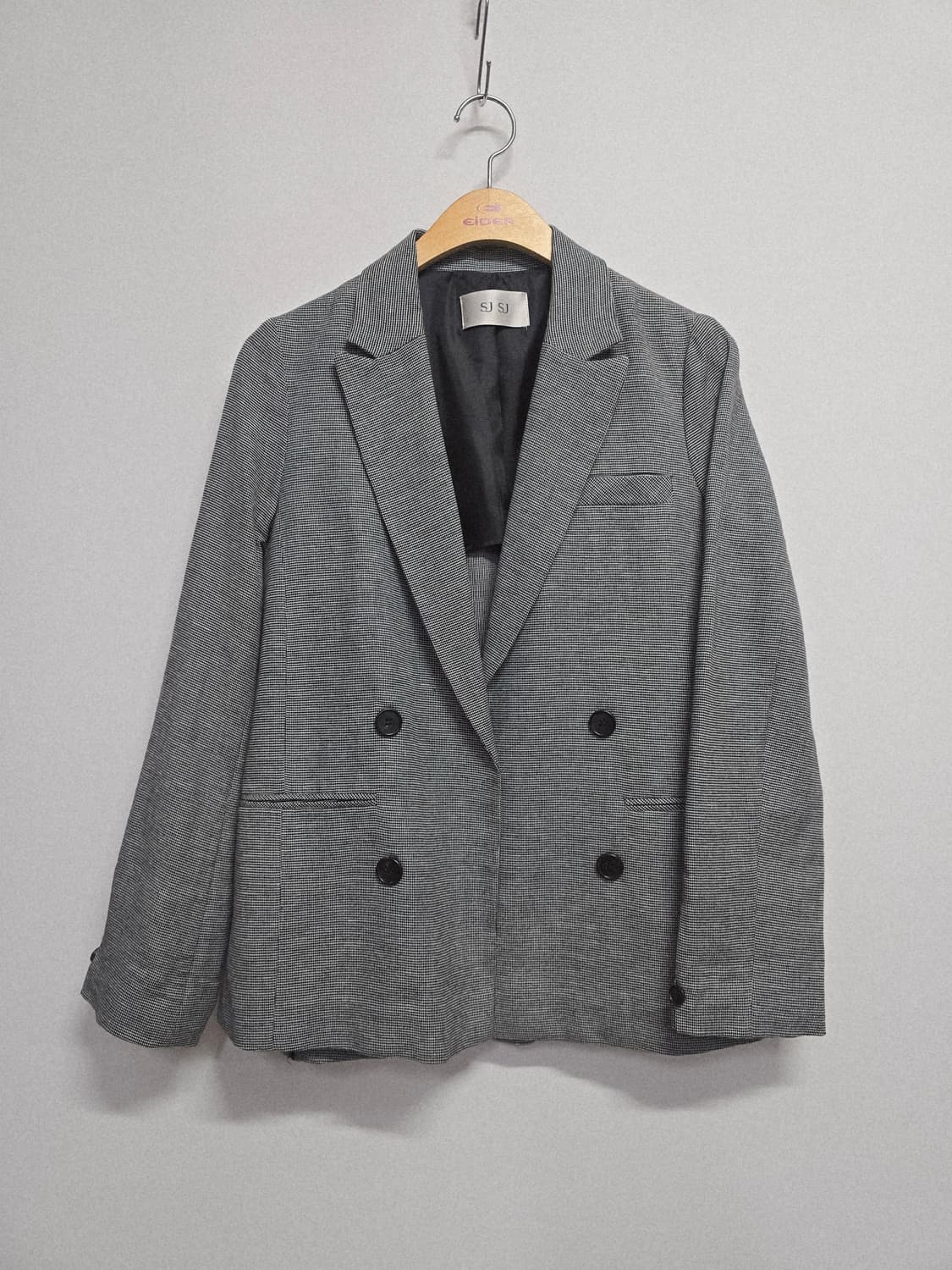 SJ SJ 체크 더블 면마혼방 자켓 상품이미지1