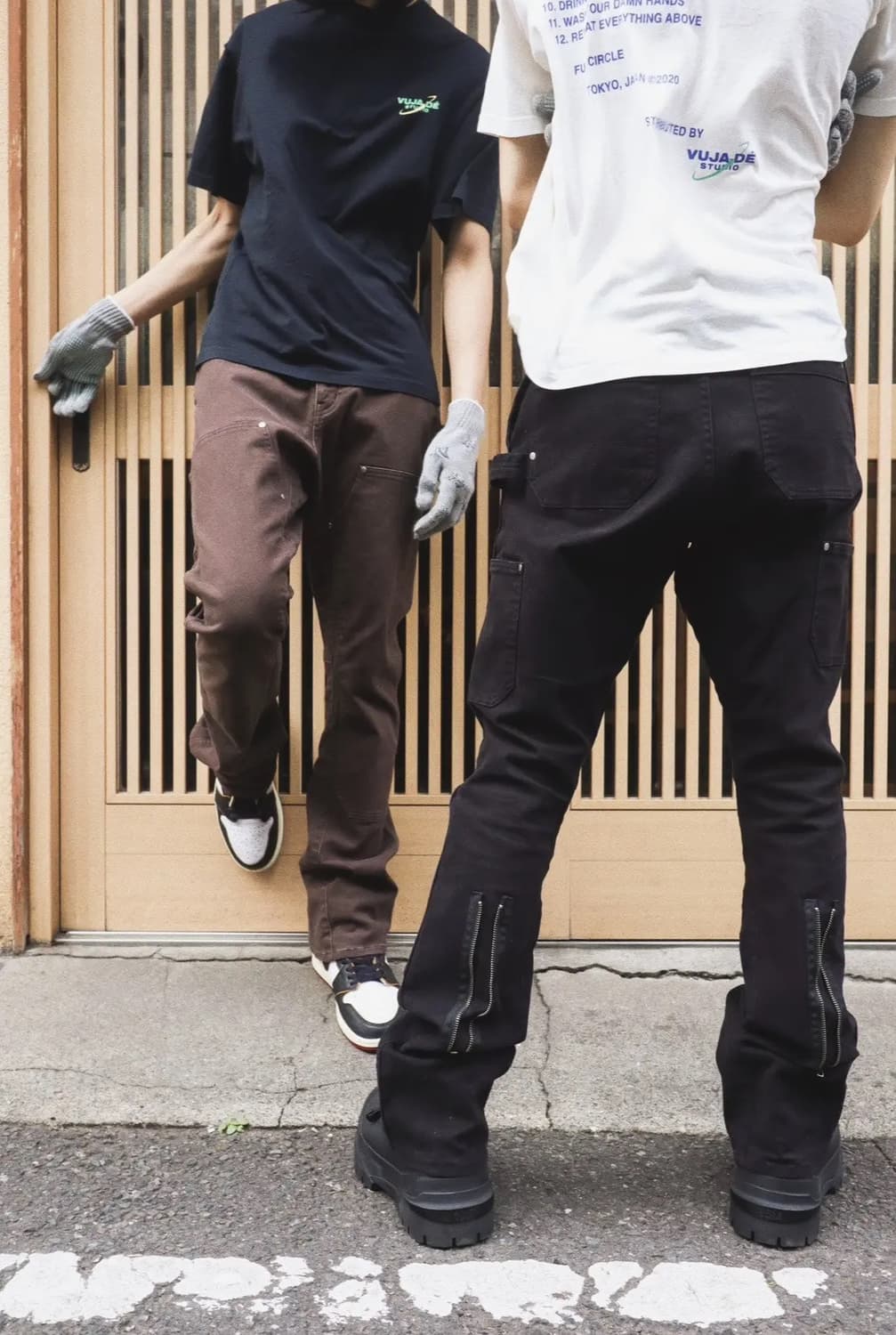 Vujade 2019 더블니 백지퍼 팬츠  상품이미지1