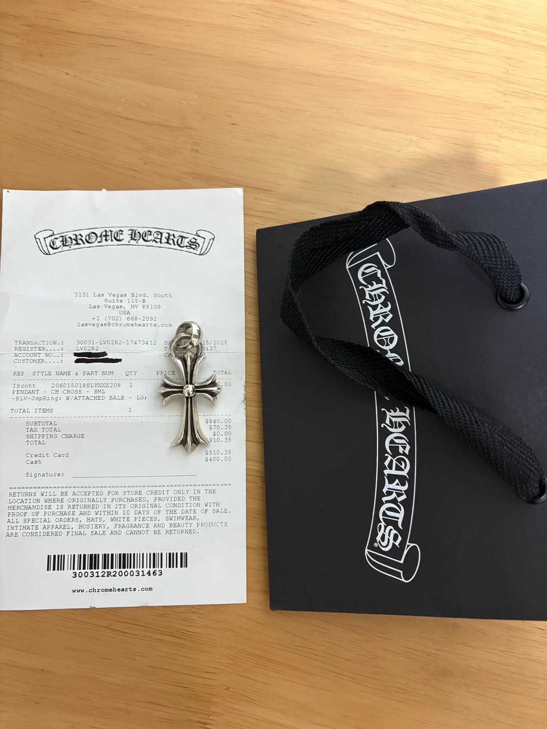 크롬하츠 스몰크로스 위드 베일 상품이미지1