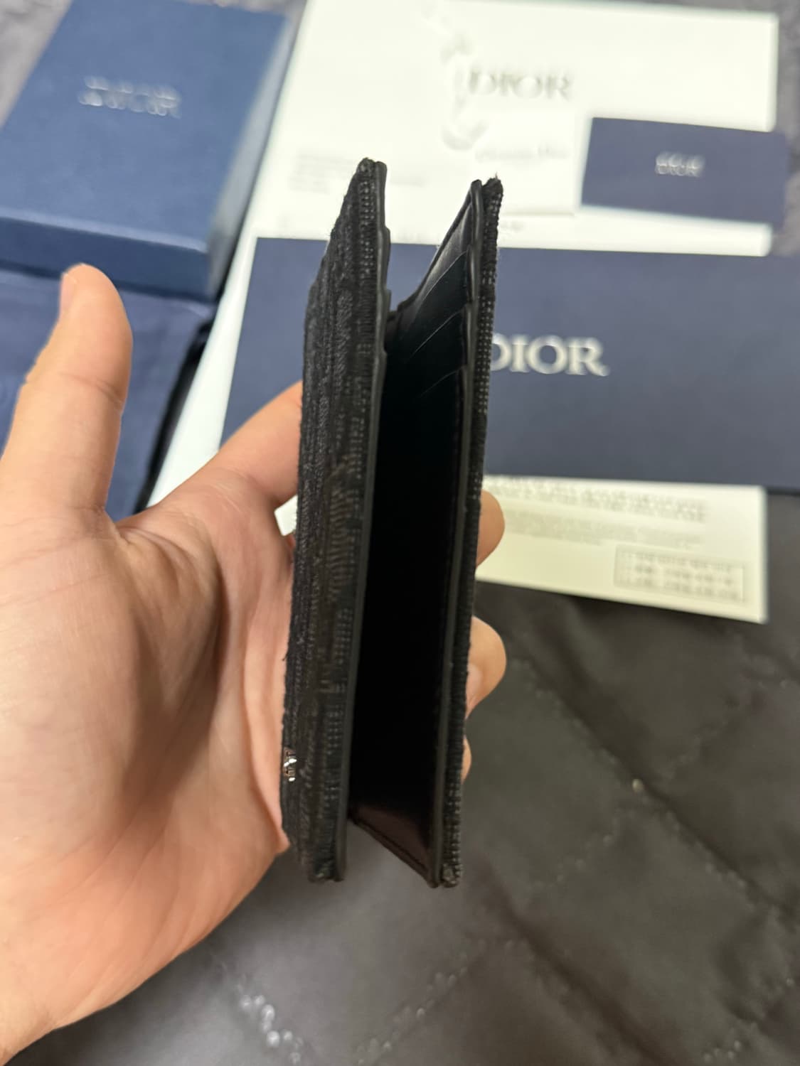 디올 24FW 오블리크 자카드 오거나이저 카드지갑 블랙 상품이미지6