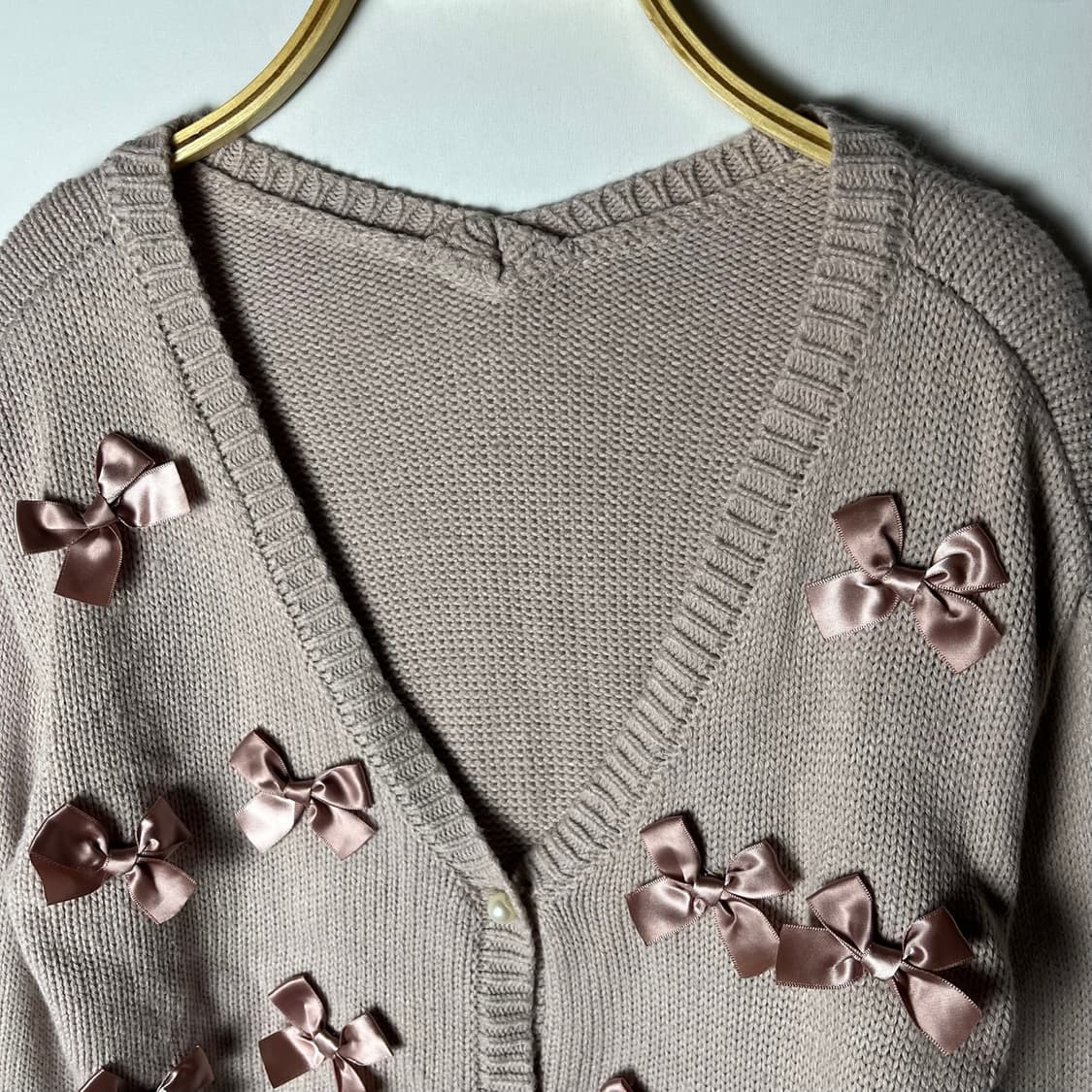 [EVELYN] 빈티지 히메 러블리 리본 가디건 상품이미지3