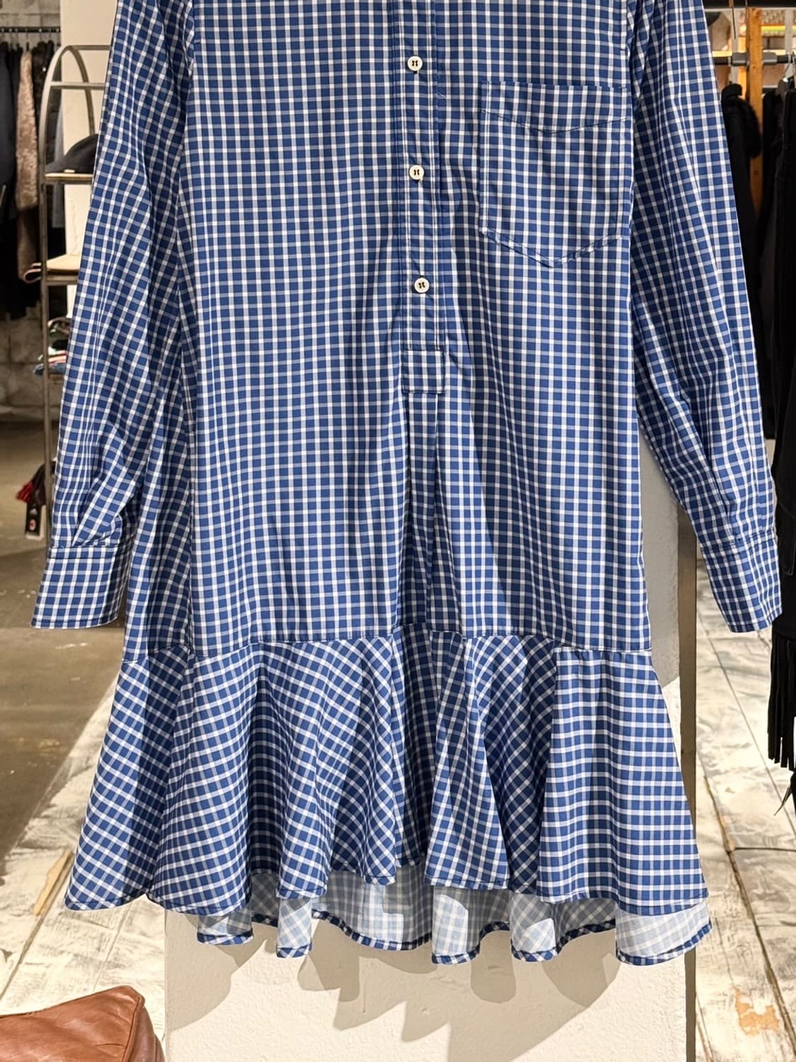 이자벨마랑 에뚜왈 블루 온드리아 셔츠 원피스 상품이미지3