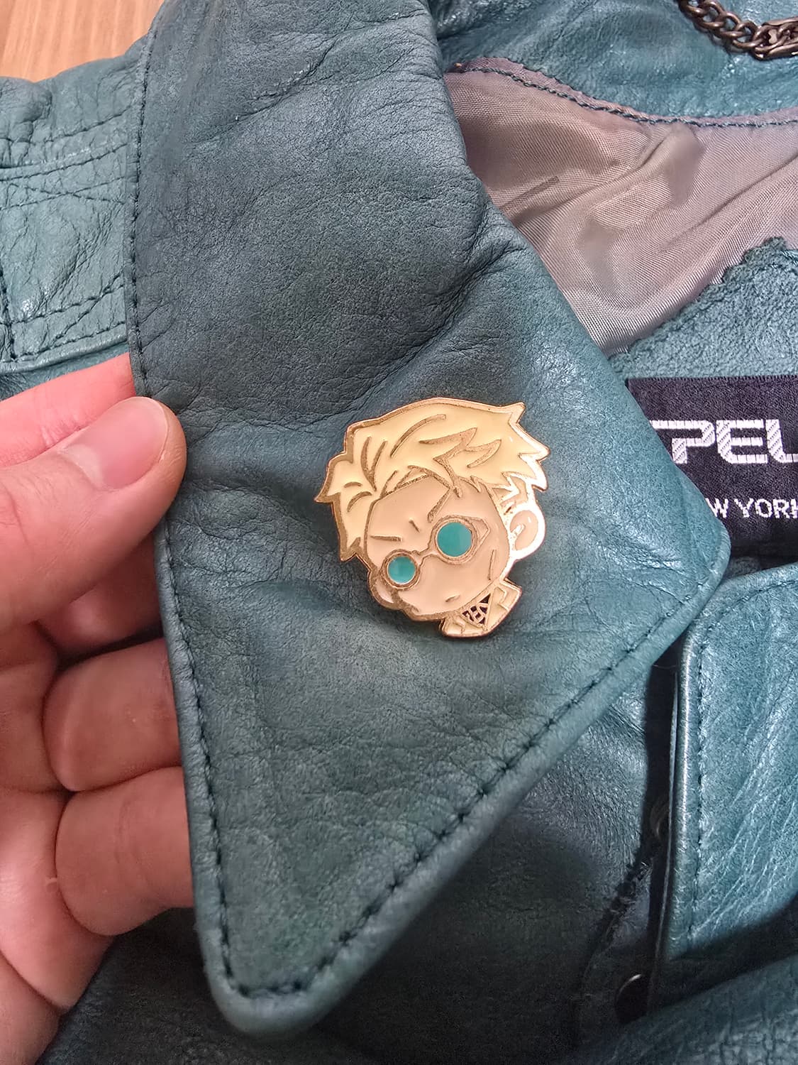 빈티지 PELLE New York 천연가죽 봄버자켓 L 상품이미지3