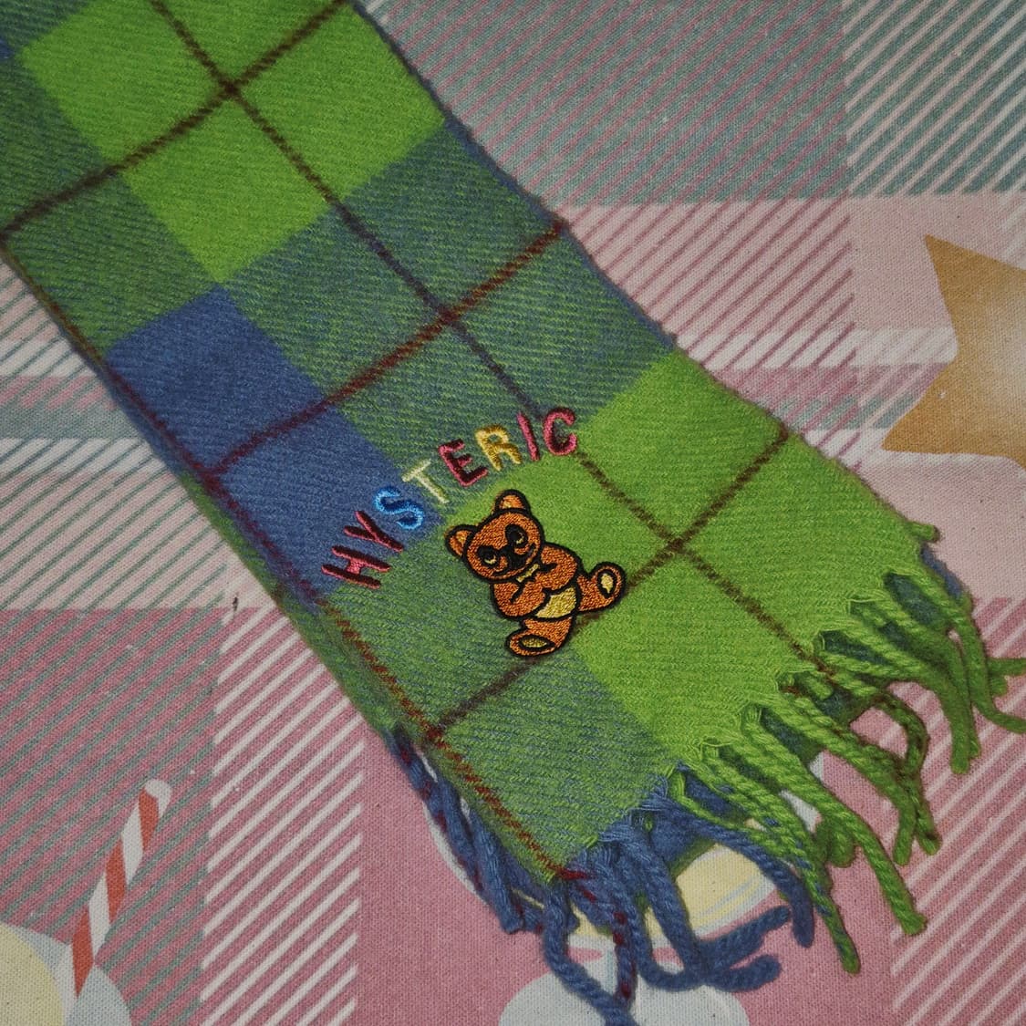 05s 히스테릭글래머 베어 타탄 체크 울 100% 머플러 상품이미지8