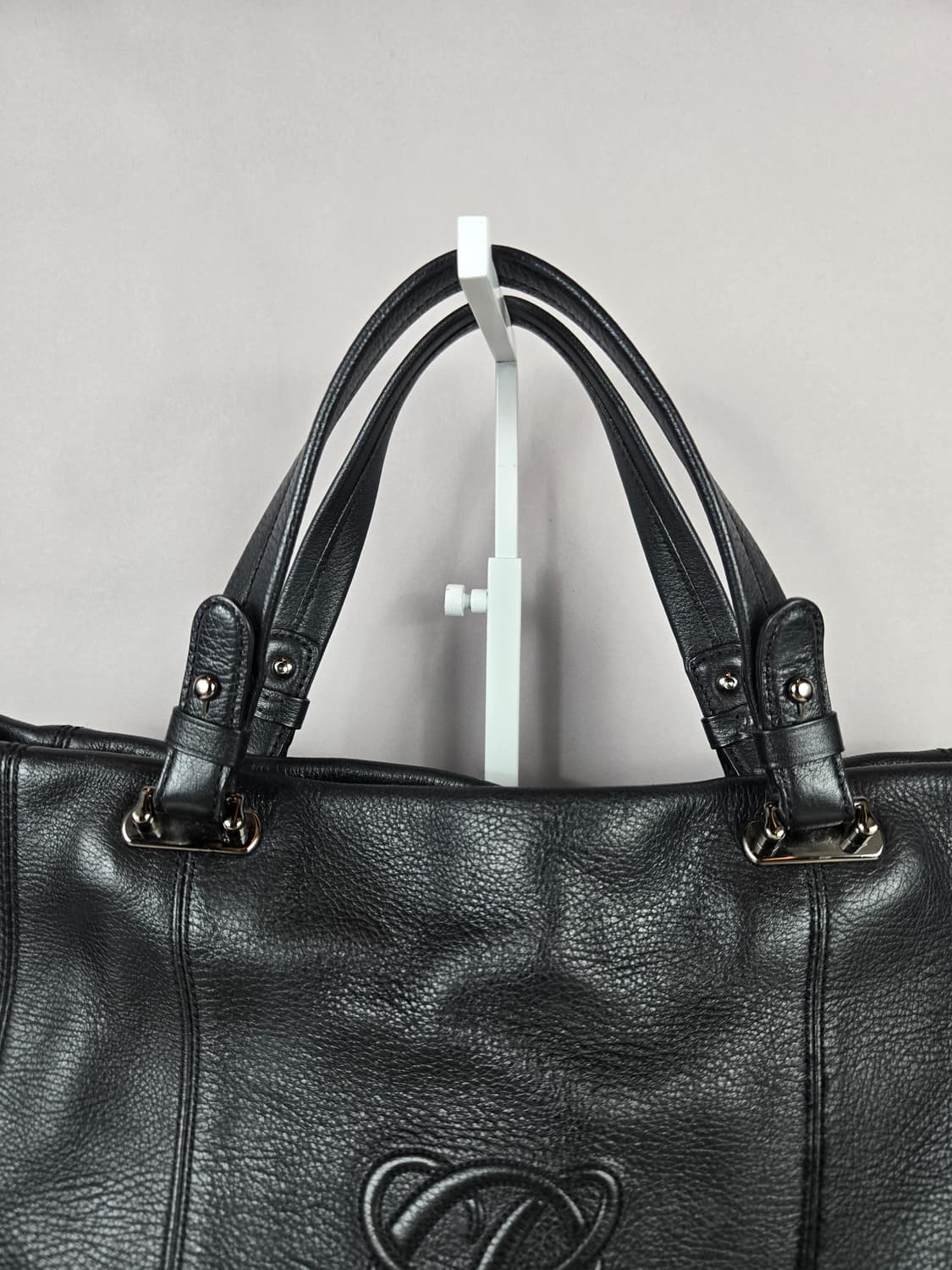 루이까또즈 가죽 체인 숄더백 토트백 블랙 상품이미지3