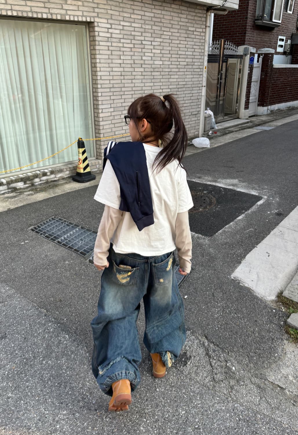 Juun.J 디스트로이드 데님 와이드팬츠 48 상품이미지5